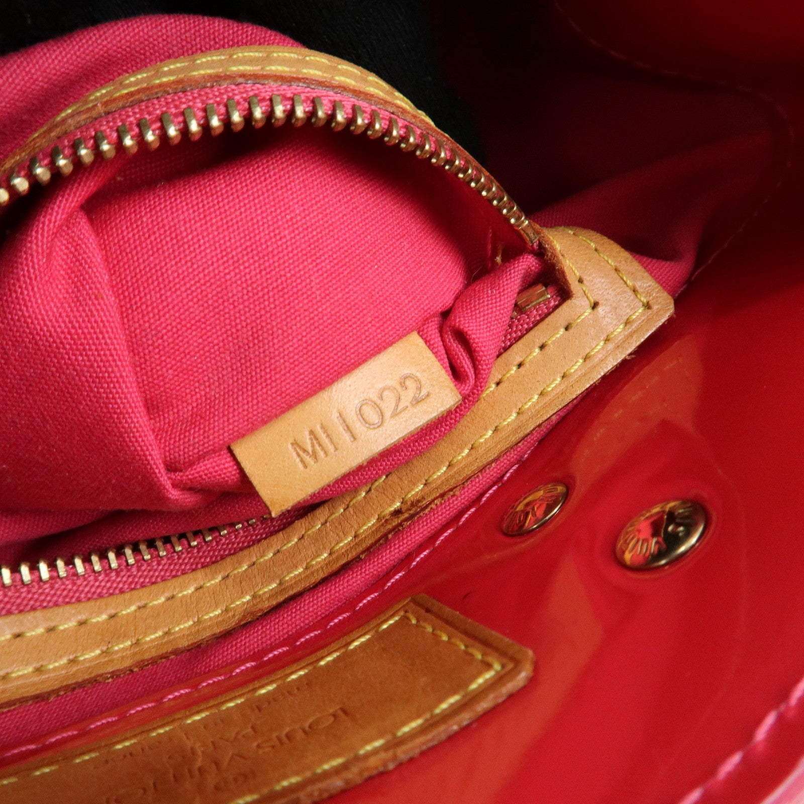 Louis Vuitton Monogram Vernis Lead PM Hand Bag Pink M91221