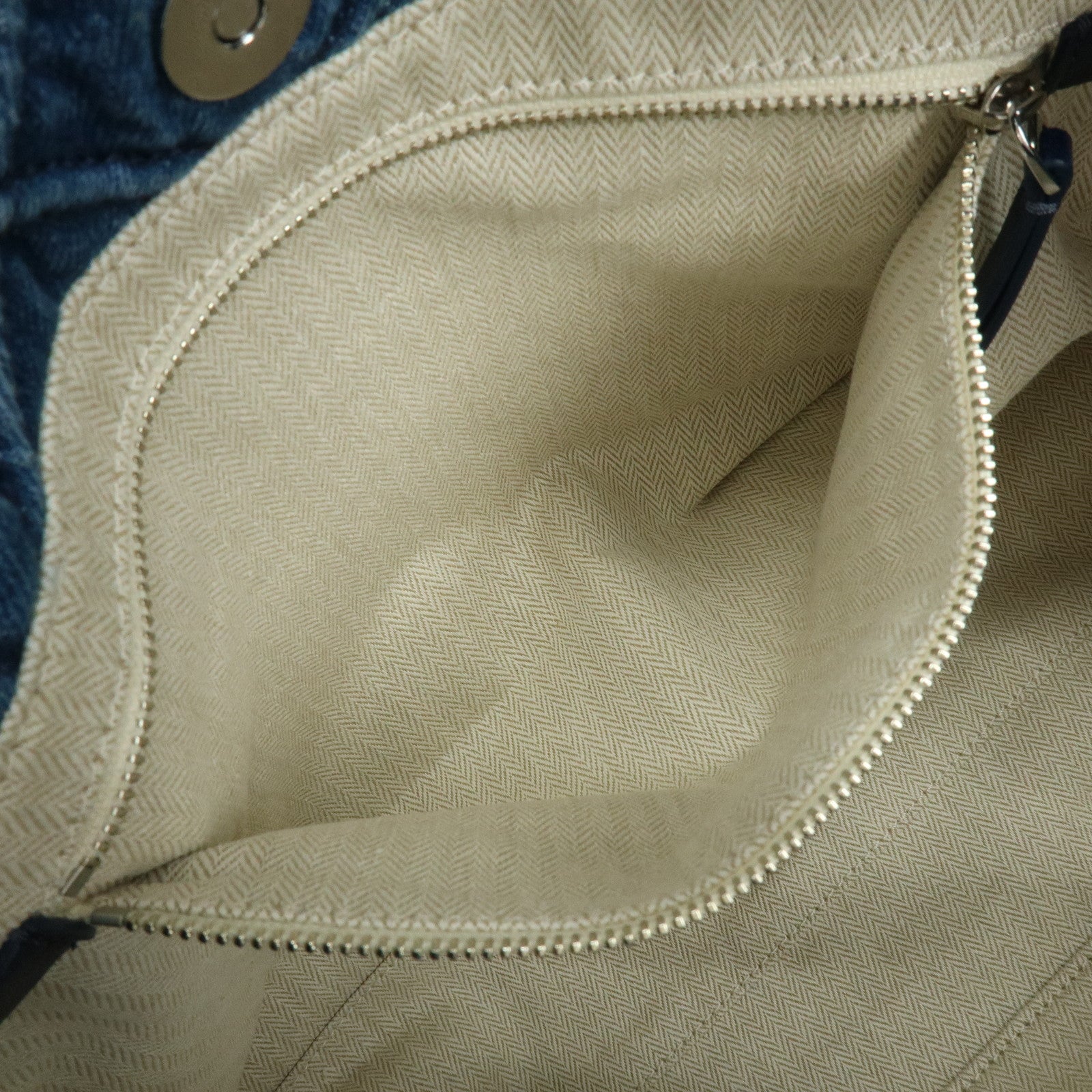 TORY BURCH Hobo Denim Chain Shoulder Bag Tote Bag Blue