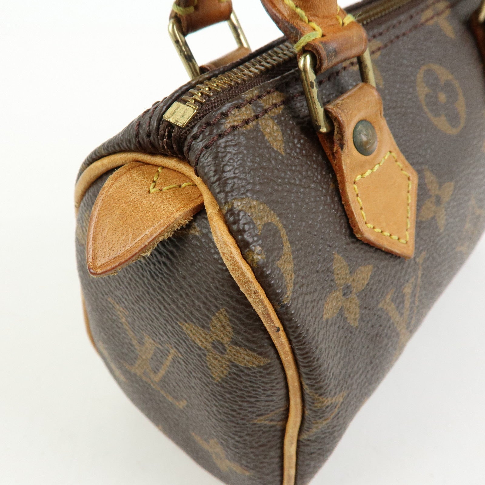 Louis Vuitton Monogram Mini Speedy & Strap 2Way Hand Bag Brown M41534