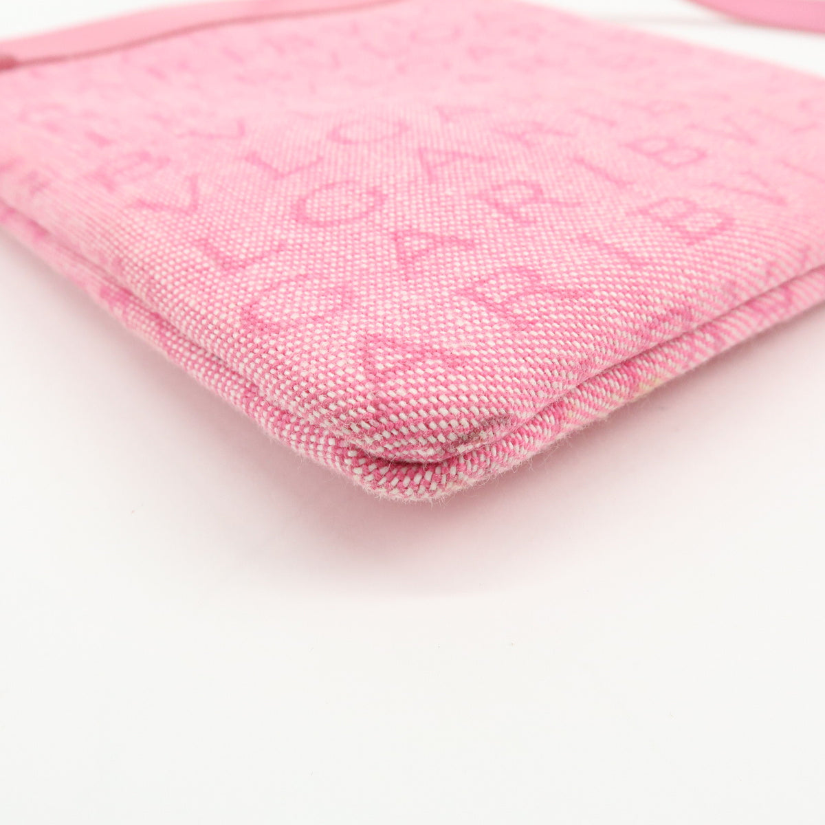 BVLGARI Logomania Canvas Leather Shoulder Bag Crossbody Bag Pink