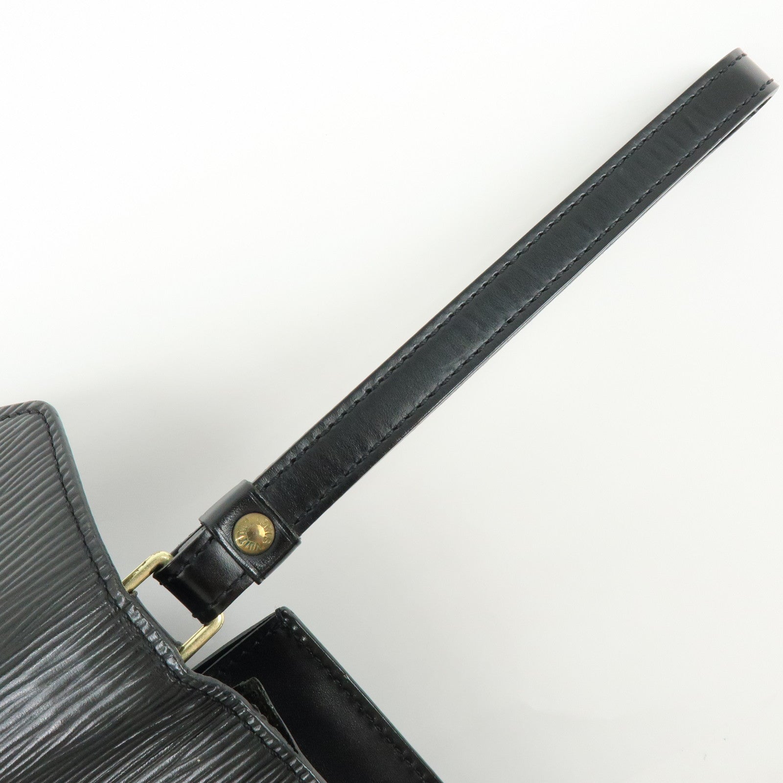 Louis Vuitton Epi Sellier Dragonne Leather Clutch Bag Noir Black M52612