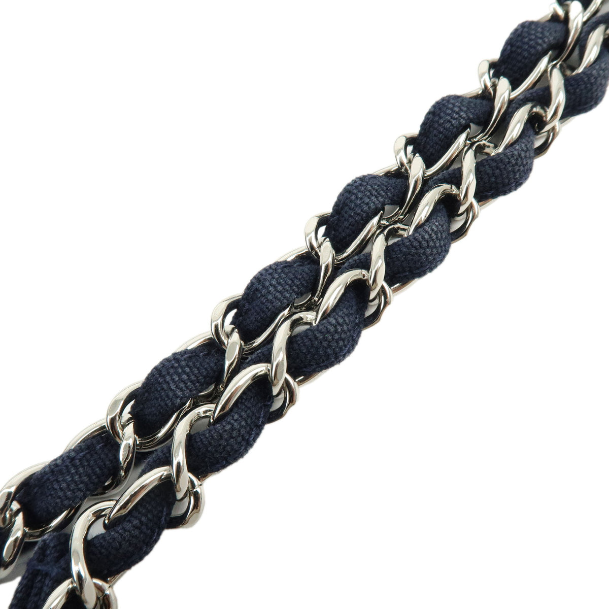 CHANEL COCO Mark Matelasse CRUISE Canvas Chain Shoulder Bag Denim Blue