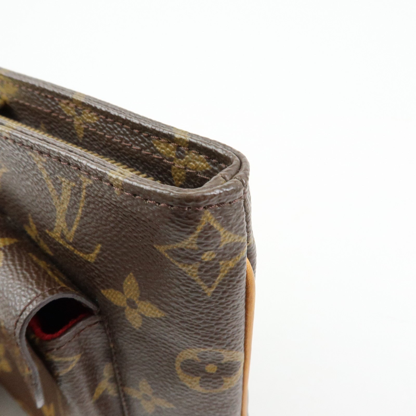 Louis Vuitton Monogram Partition Pouch Wristlet Bag Brown M51901