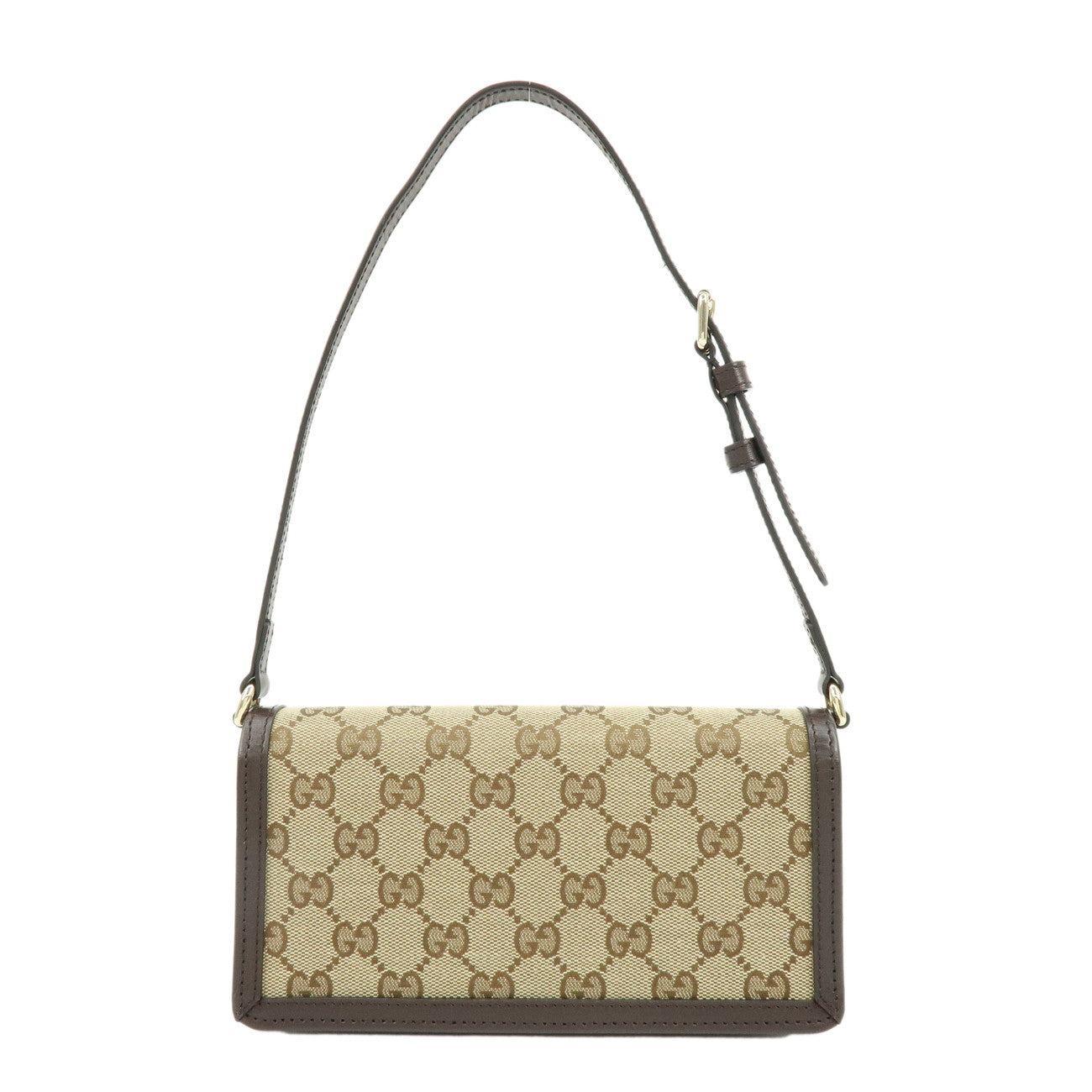 GUCCI Luce GG Canvas Leather Mini Shoulder Bag Beige Brown 790038