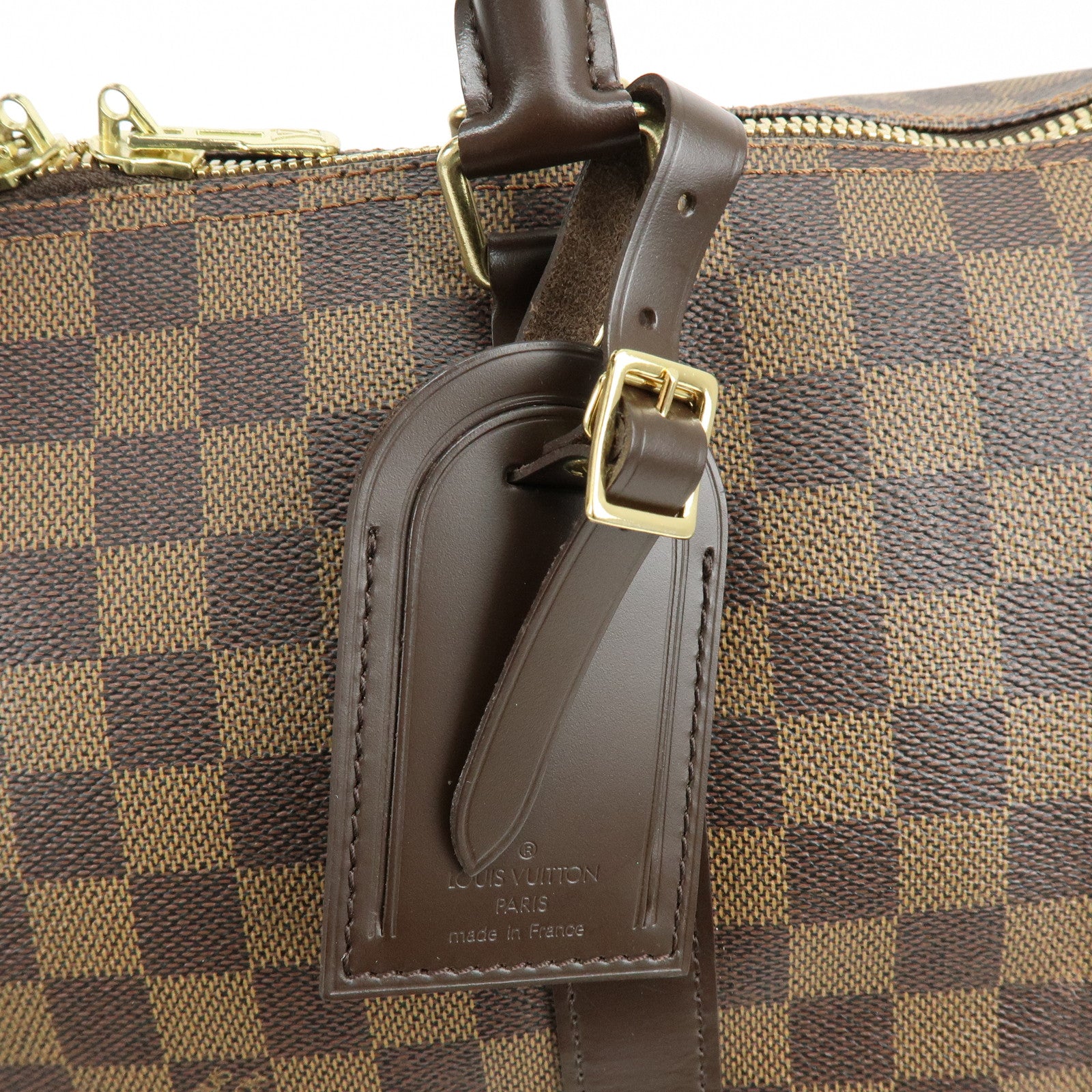 Louis Vuitton Damier Keep All Bandouliere 55 Travel Bag Brown N41414