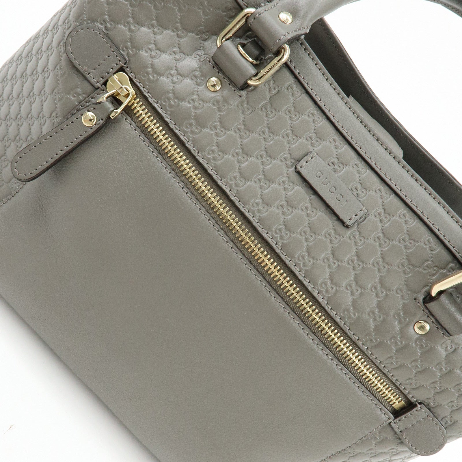 GUCCI Microguccissima Leather 2Way Bag Shoulder Bag Gray 510291