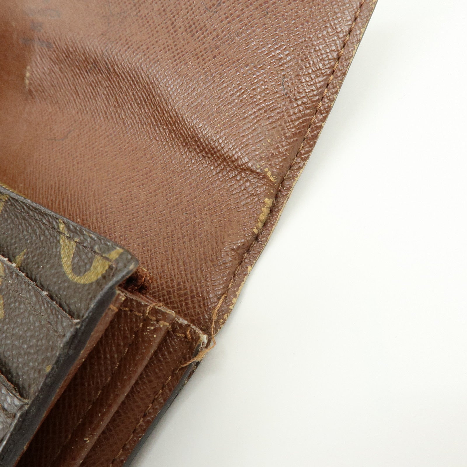Louis Vuitton Monogram Canvas Compact Lot of 2 Wallet Long Wallet Brown