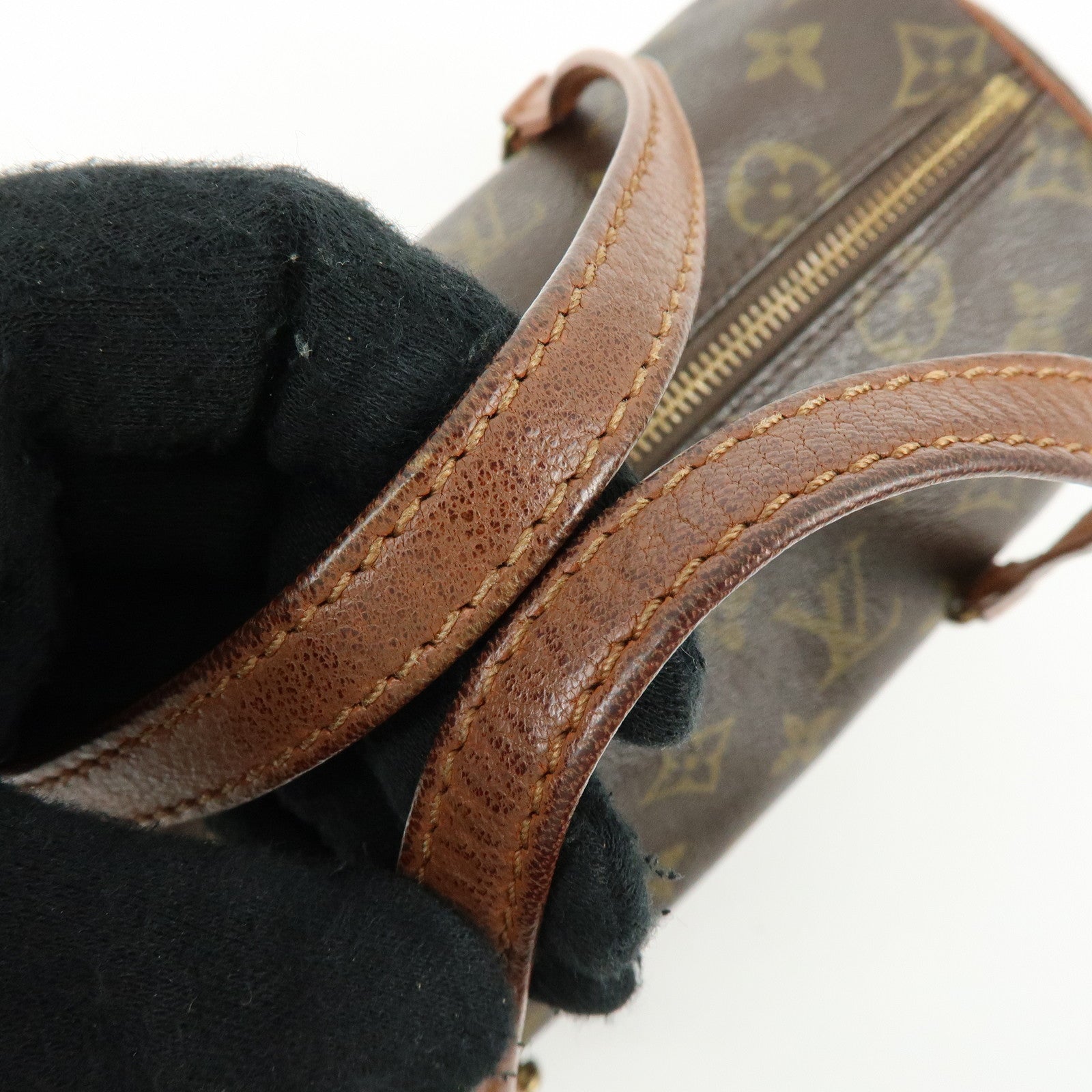 Louis Vuitton Monogram Papillon 26 Hand Bag Old Style Brown M51366
