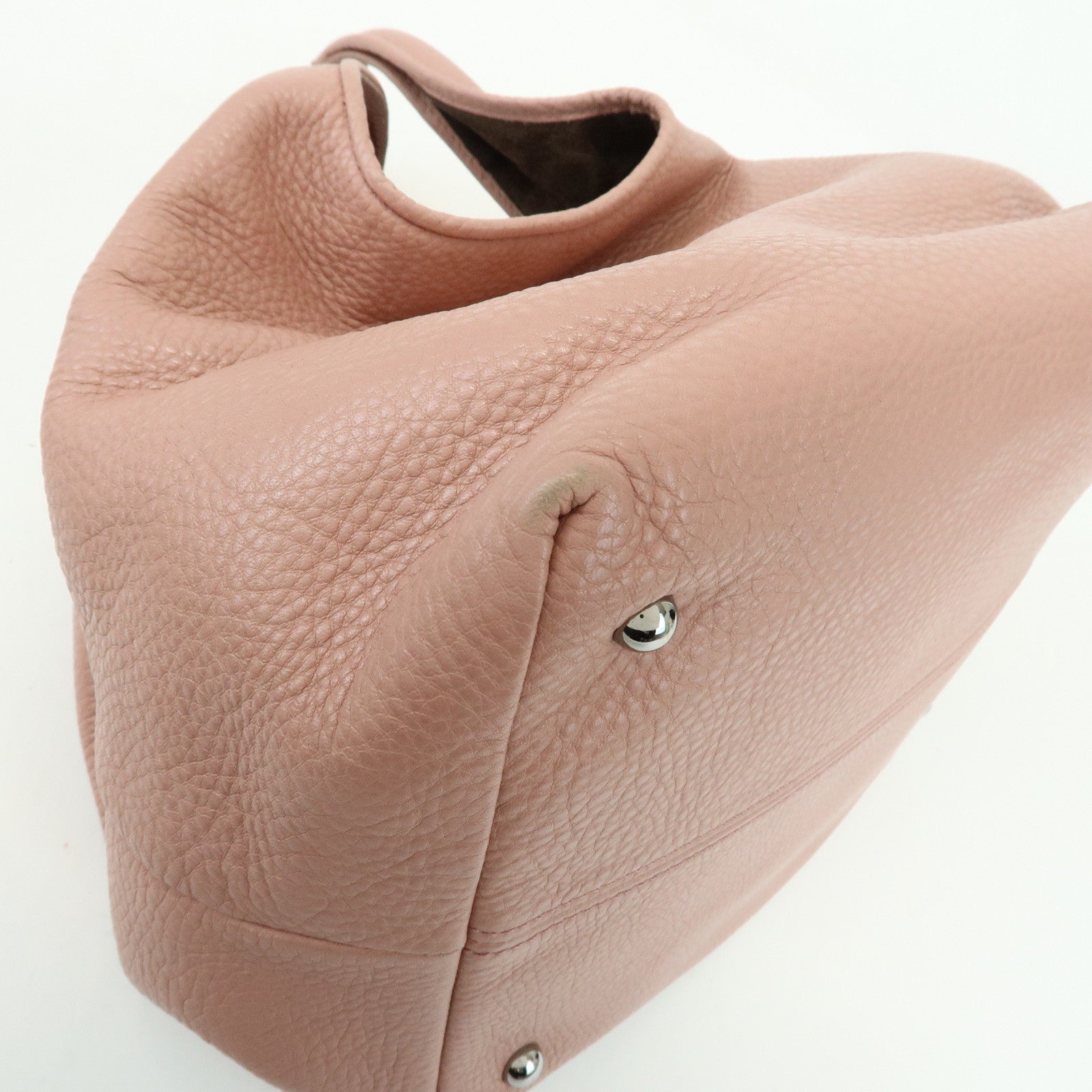 LOEWE Calle PM Leather Hand Tote Bag Bear Lock Charm Pink