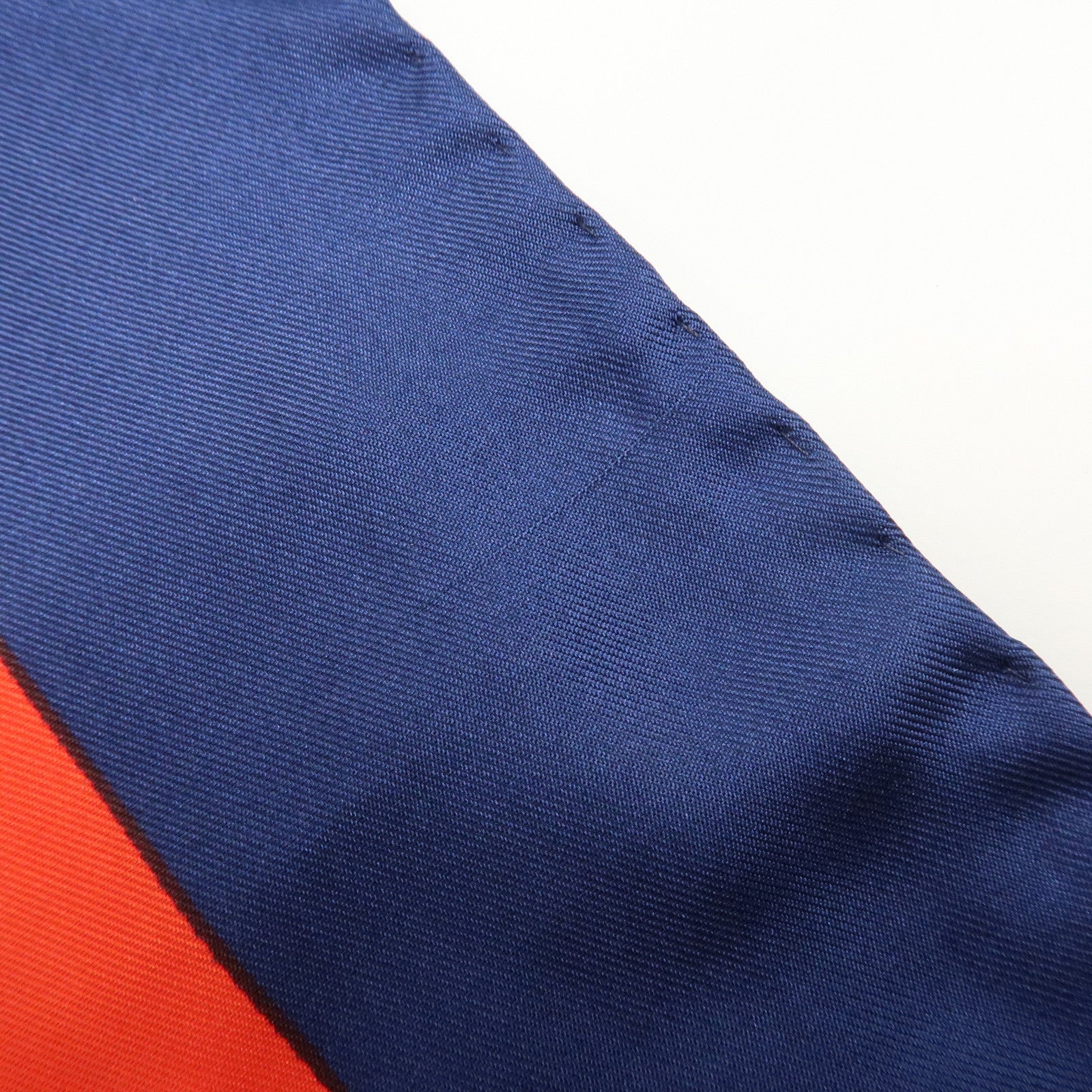 CELINE Set of 2 Silk 100% Scarf Stole Navy Red Gold