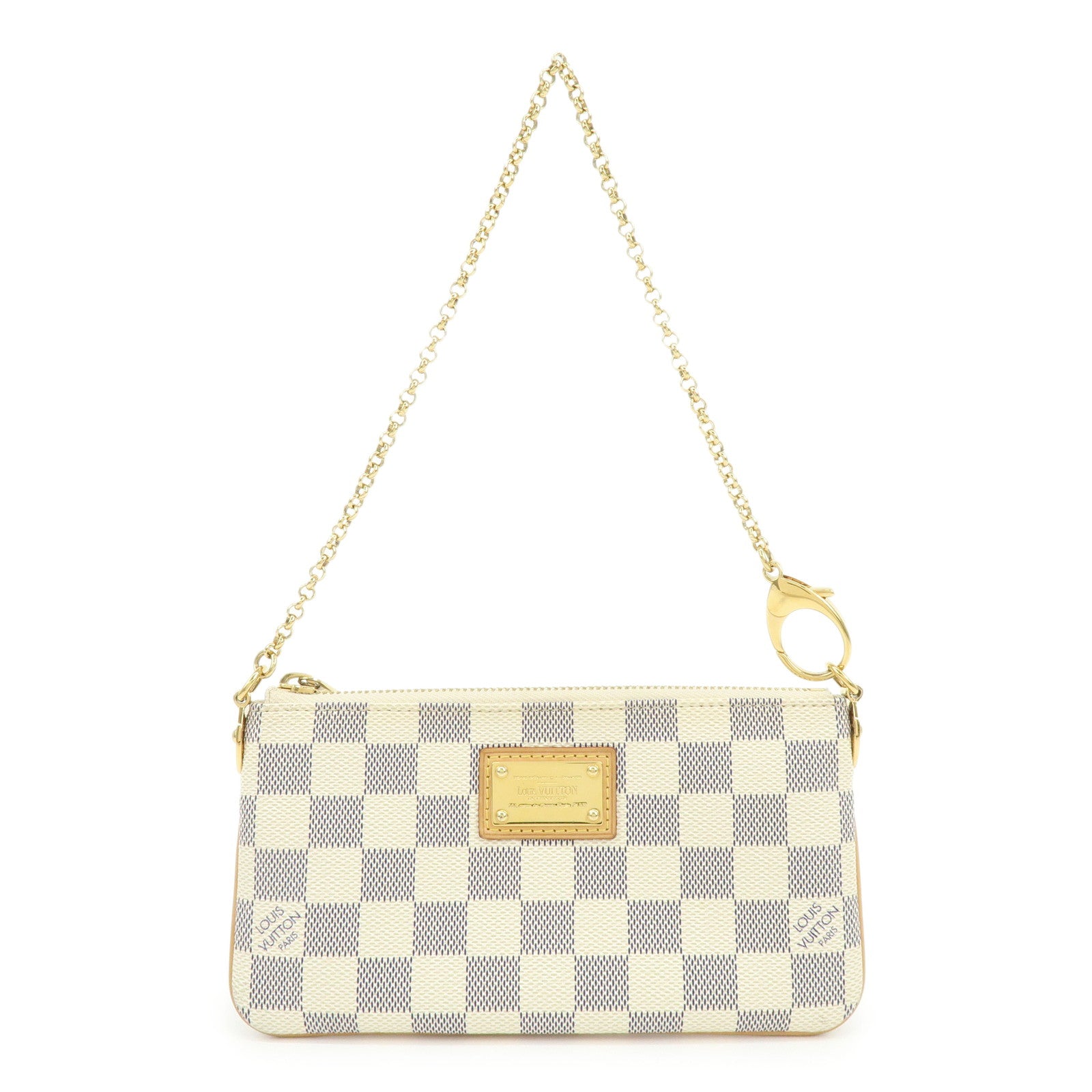 Louis Vuitton Damier Azur Pochette Milla MM Mini Accesory Pouch N60027