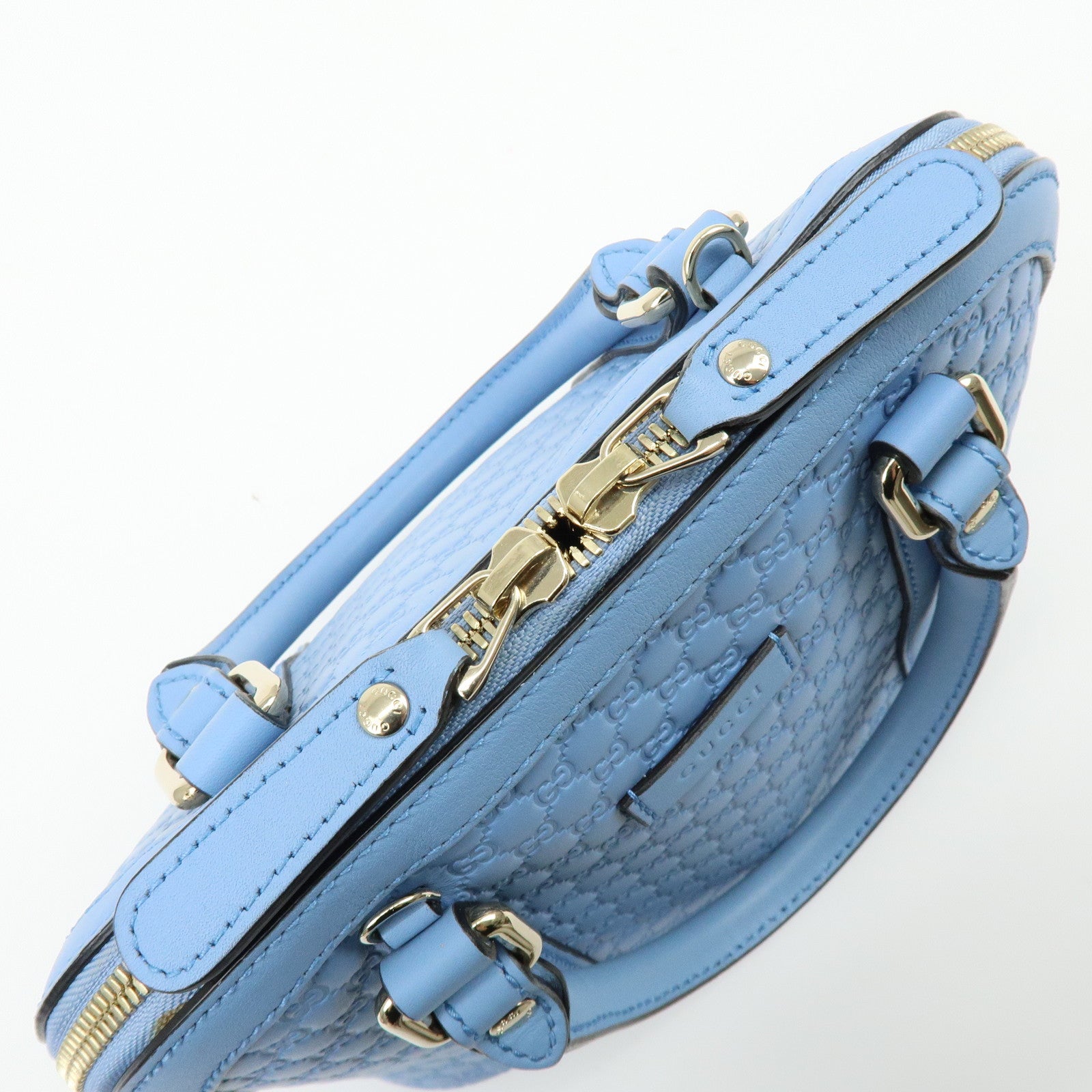 GUCCI Microguccissima Leather 2Way Bag Hand Bag Shoulder Bag 449654