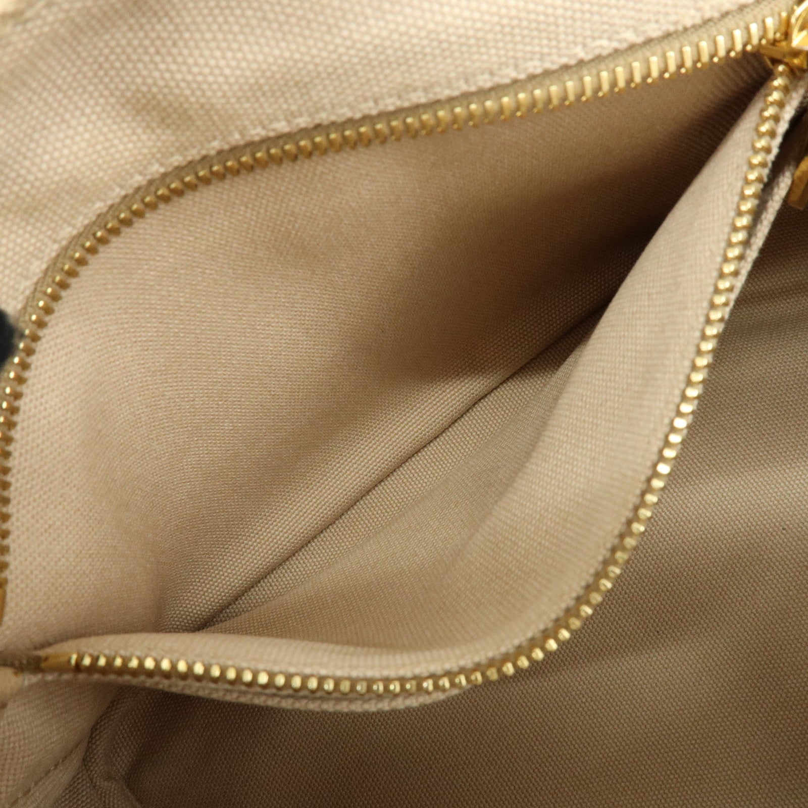 PRADA Triangle Logo Canapa Mini Canvas 2Way Bag Hand Bag Beige 1BG439