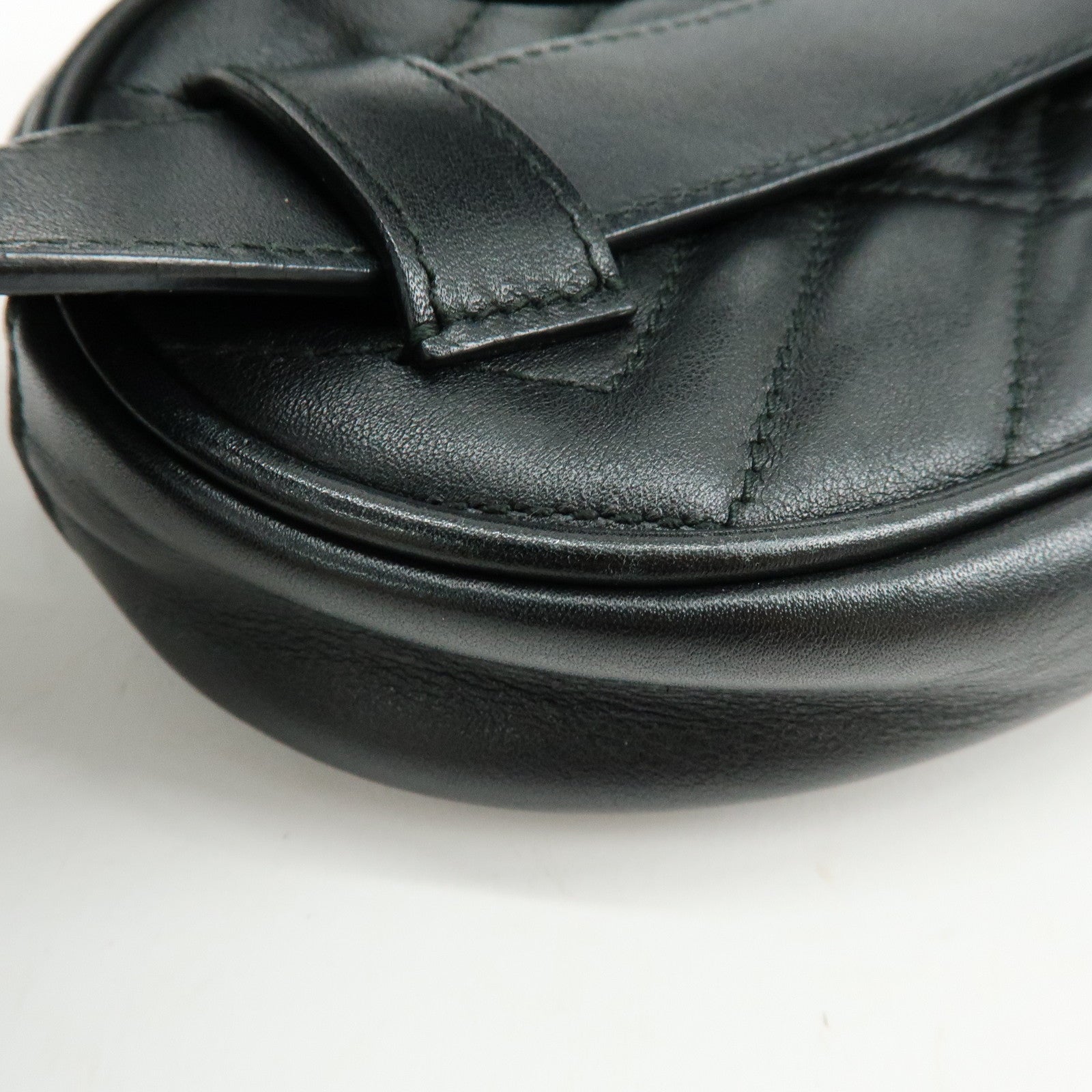 GUCCI GG Marmont Leather Waist Bag Crosbody Bag Black 476434