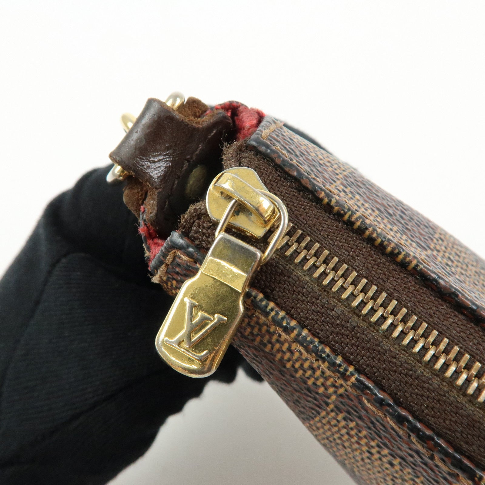 Louis Vuitton Damier Ebene Eva 2Way Hand Bag Chain Shoulder Bag N55213