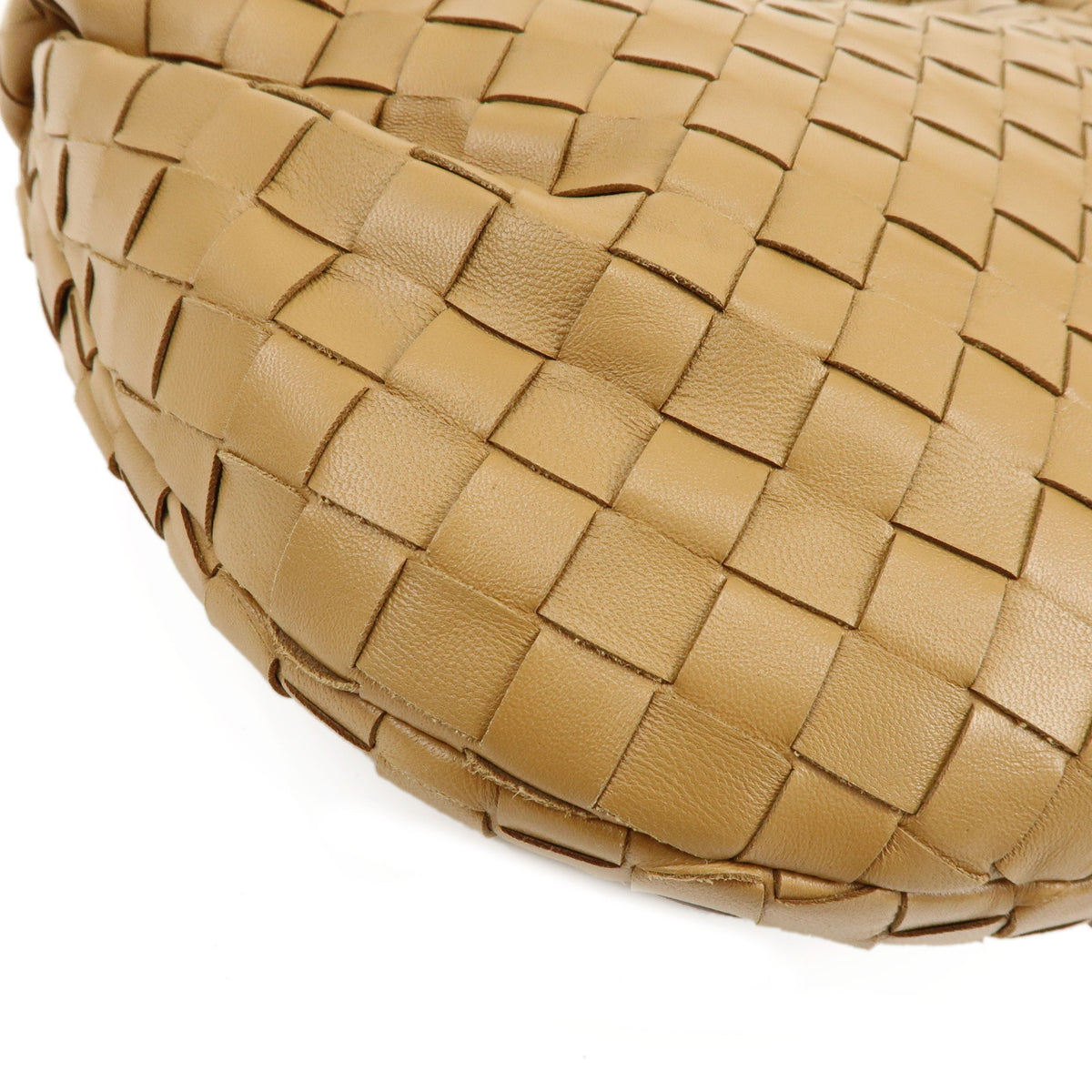 BOTTEGA VENETA Jodie Medium Intrecciato Leather Shoulder Bag Camel