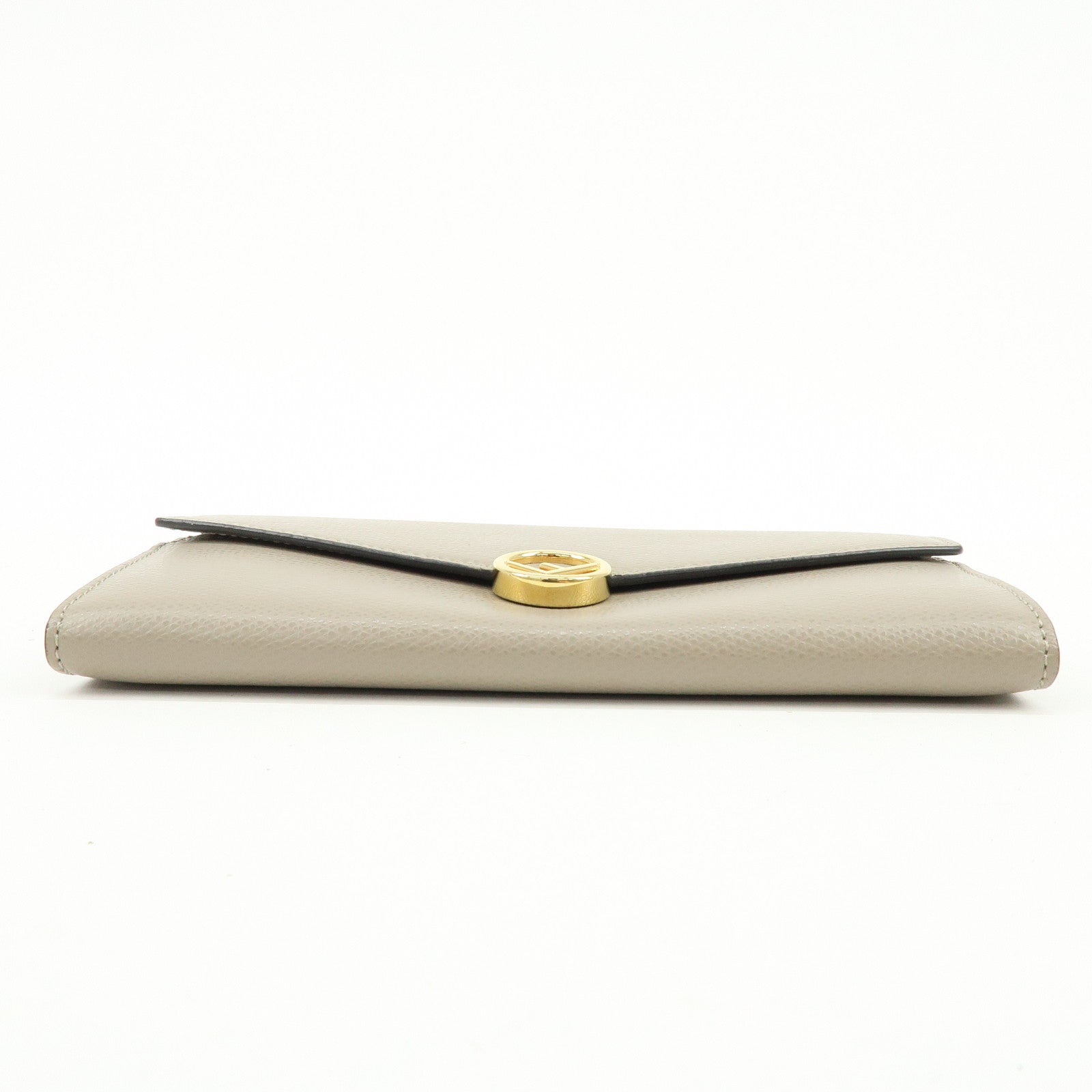 FENDI F is Fendi Leather Continental Long Wallet Beige 8M0251