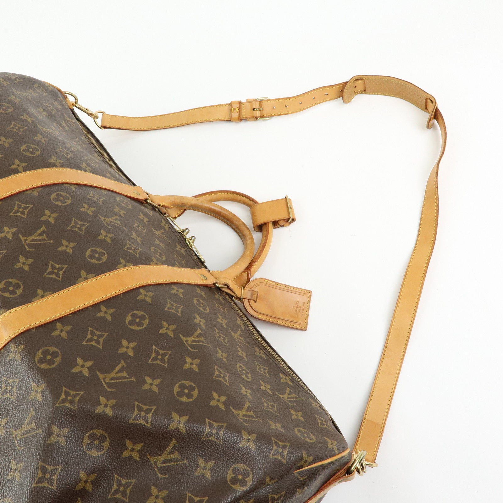 Louis Vuitton Monogram Keep All Bandouliere 60 Boston Bag Brown M41412