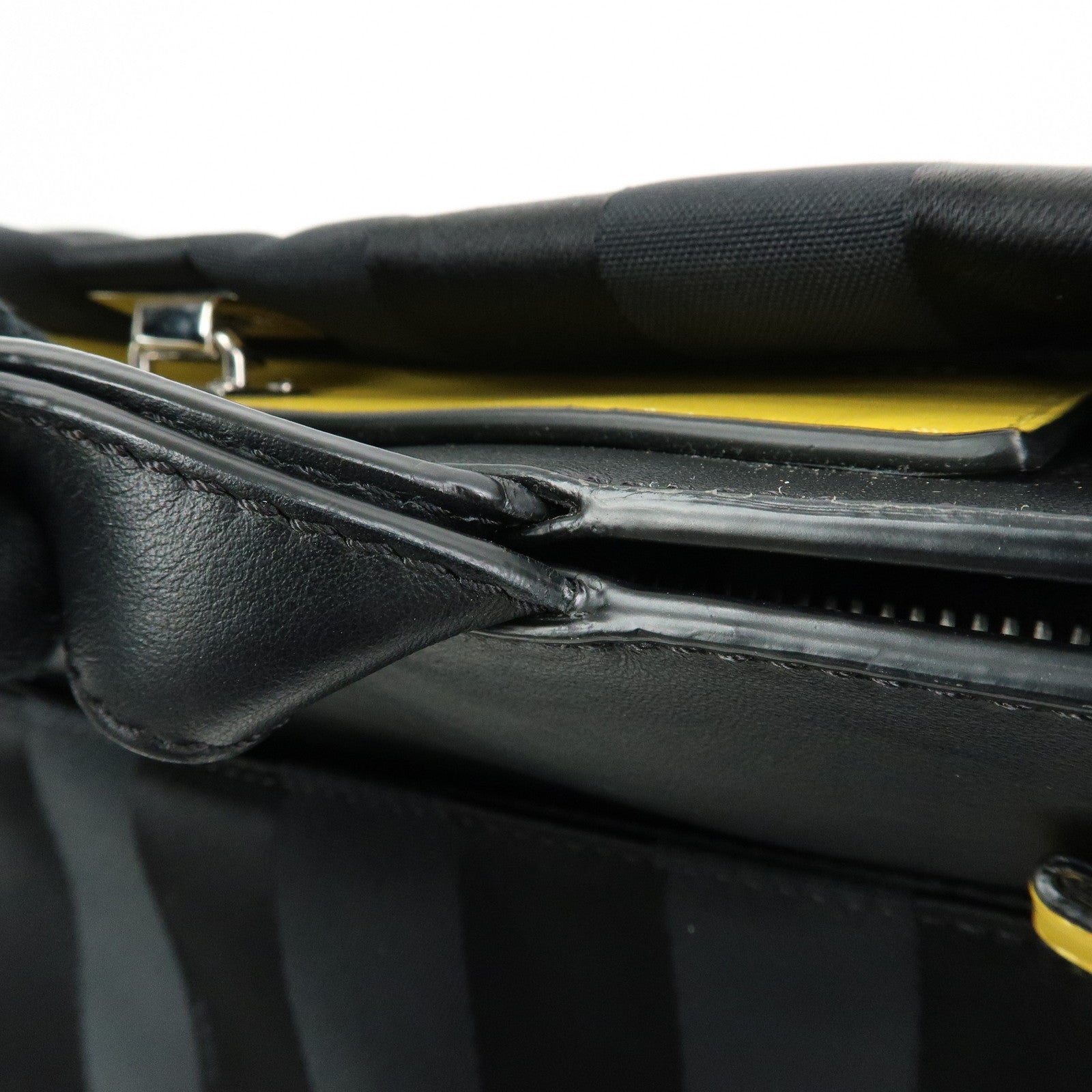 FENDI Pequin Peekaboo Iconic Medium Nylon 2Way Bag Hand Bag 7VA501