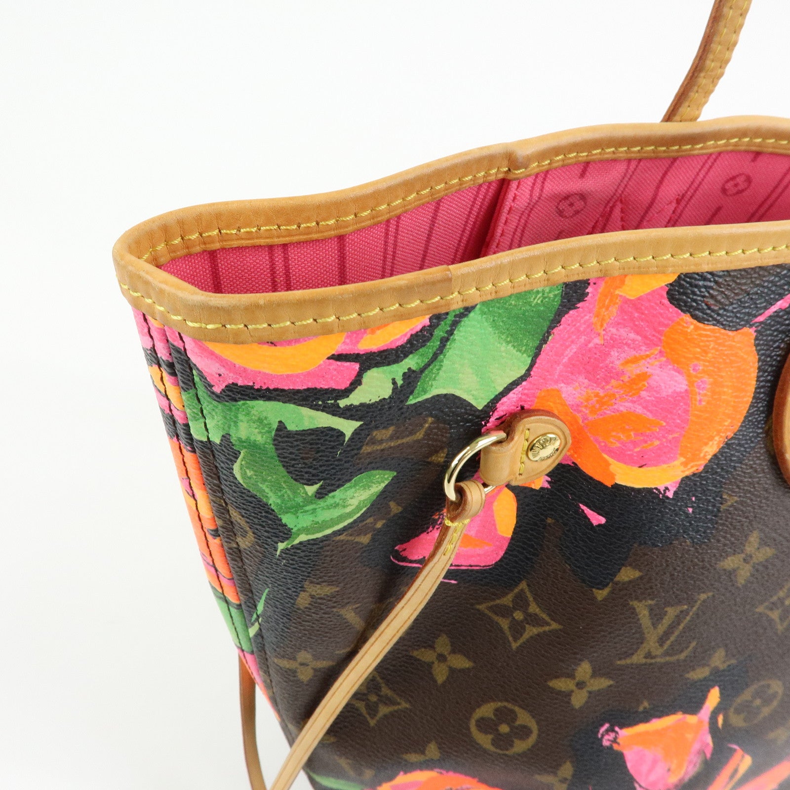 Louis Vuitton Monogram Rose Neverfull MM Tote Shoulder Bag M48613