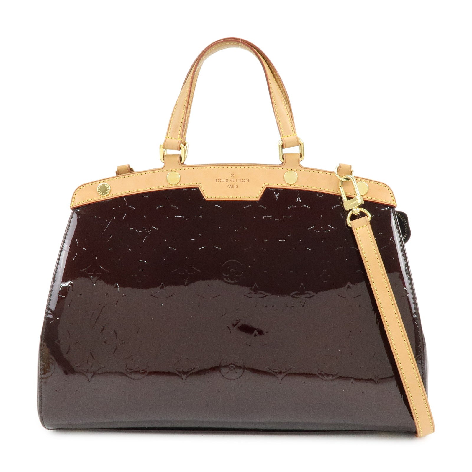 Louis Vuitton Monogram Vernis Brea MM 2Way Shoulder Bag Amarante M91619