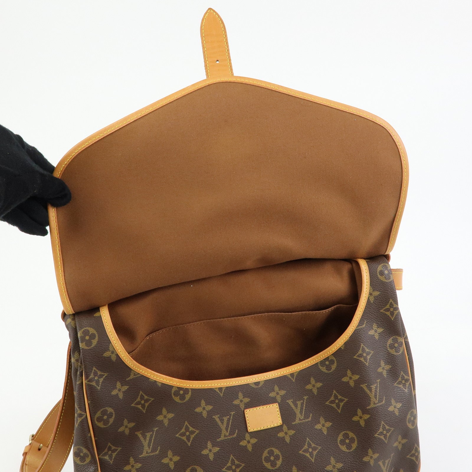 Louis Vuitton Monogram Saumur 35 Shoulder Bag Brown M42254