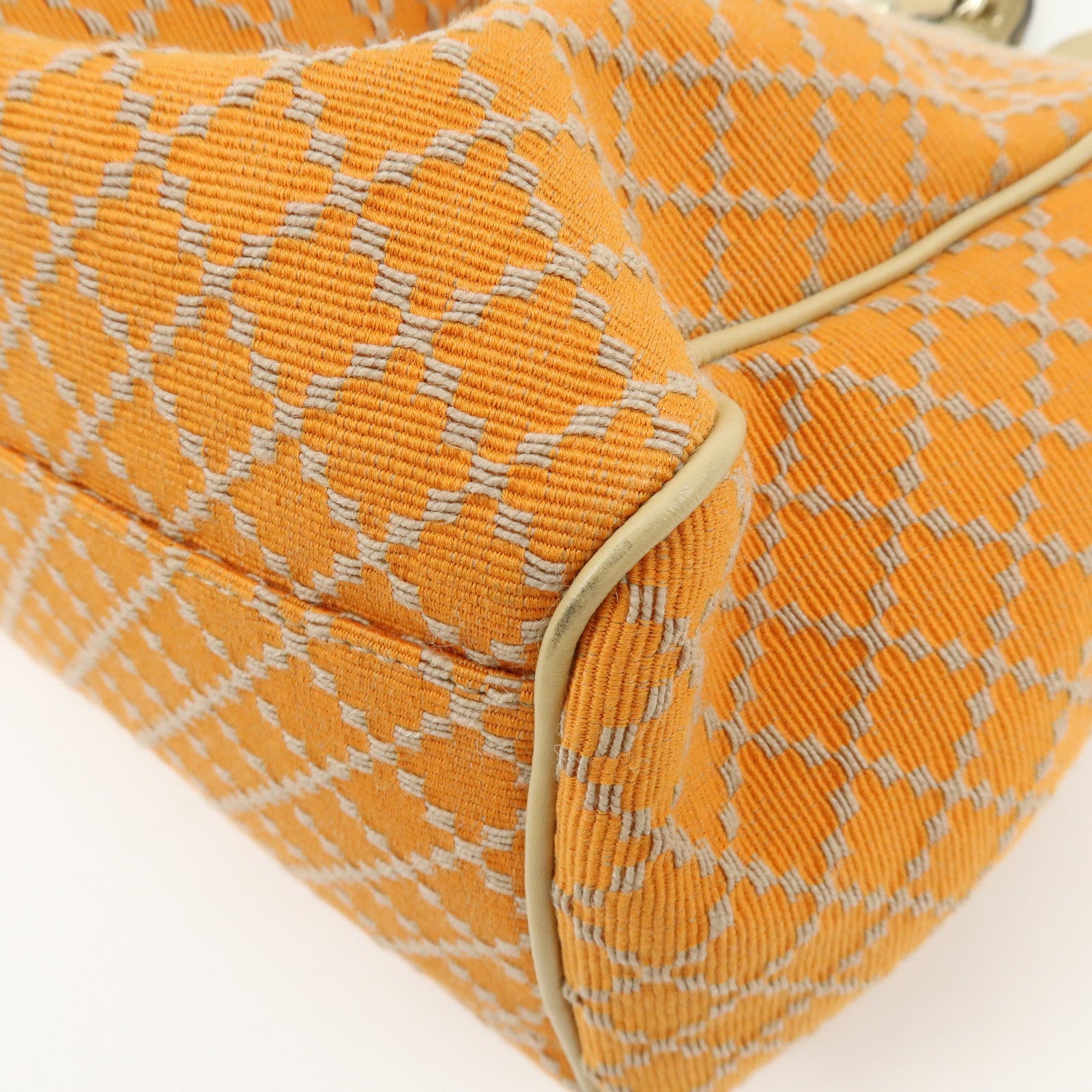GUCCI Sukey Interlocking G Diamante Canvas Leather Hand Bag 211944