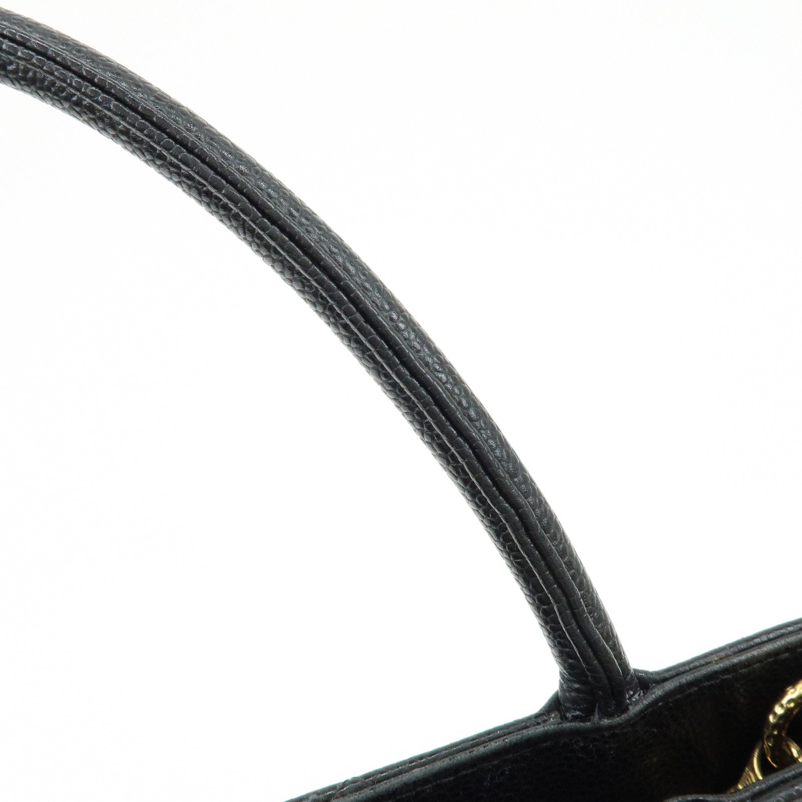 CHANEL Matelasse COCO Mark Medallion Tote Bag Hand Bag Black A01804