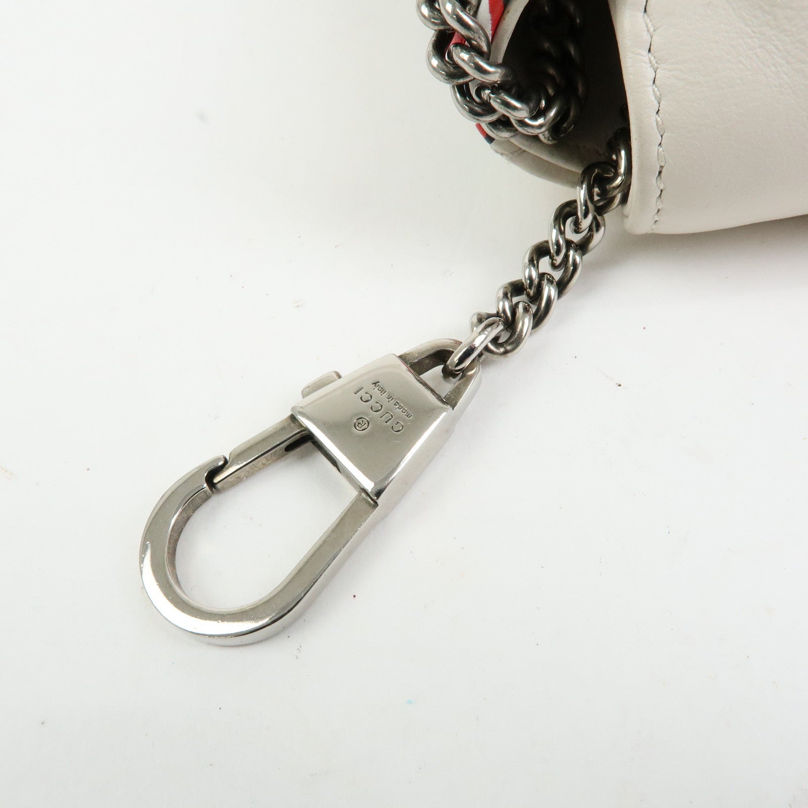 GUCCI GG Marmont Apple Chain Shoulder BAg Crossbody Bag Ivory 476433