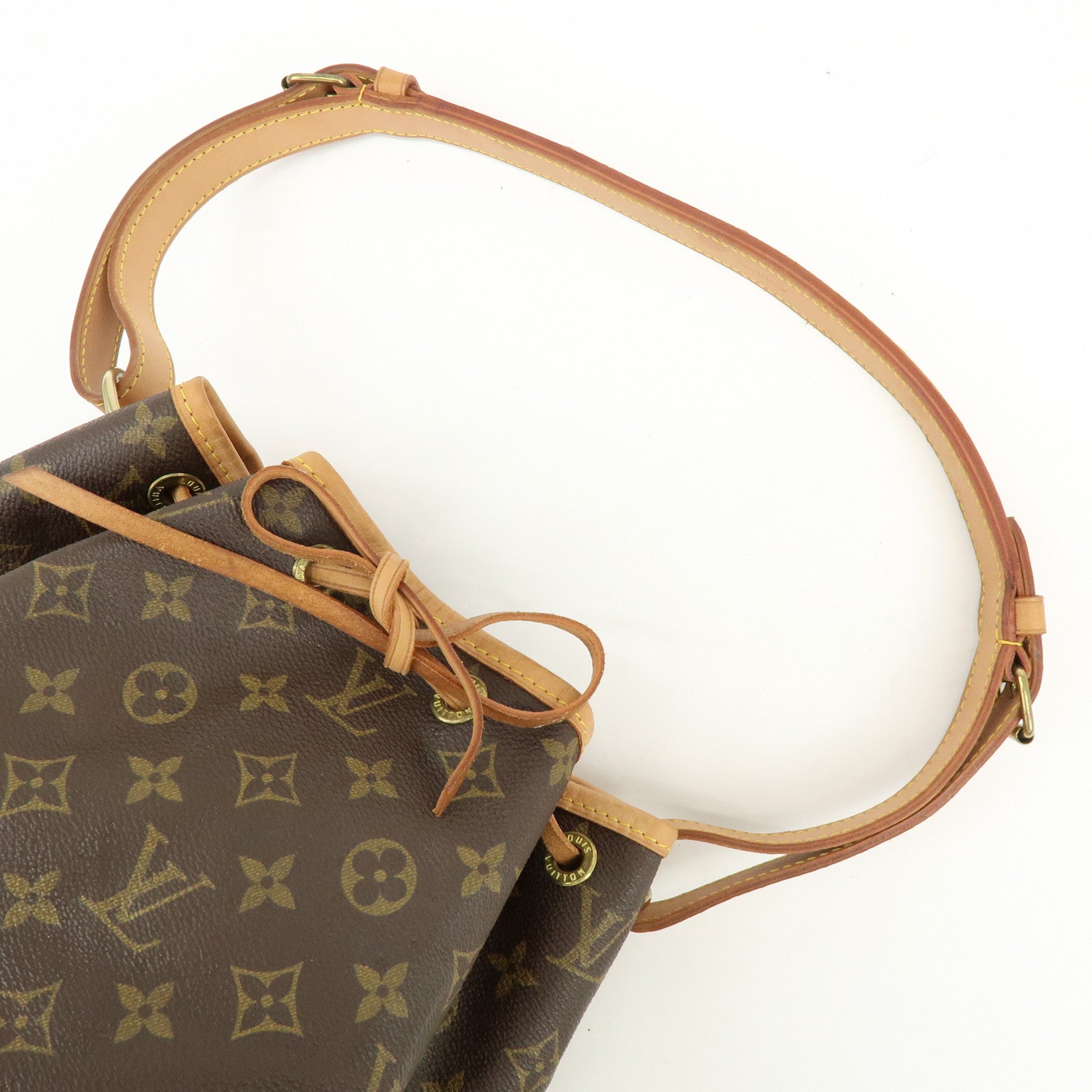 Louis Vuitton Monogram Petit Noe Shoulder Bag Brown M42226