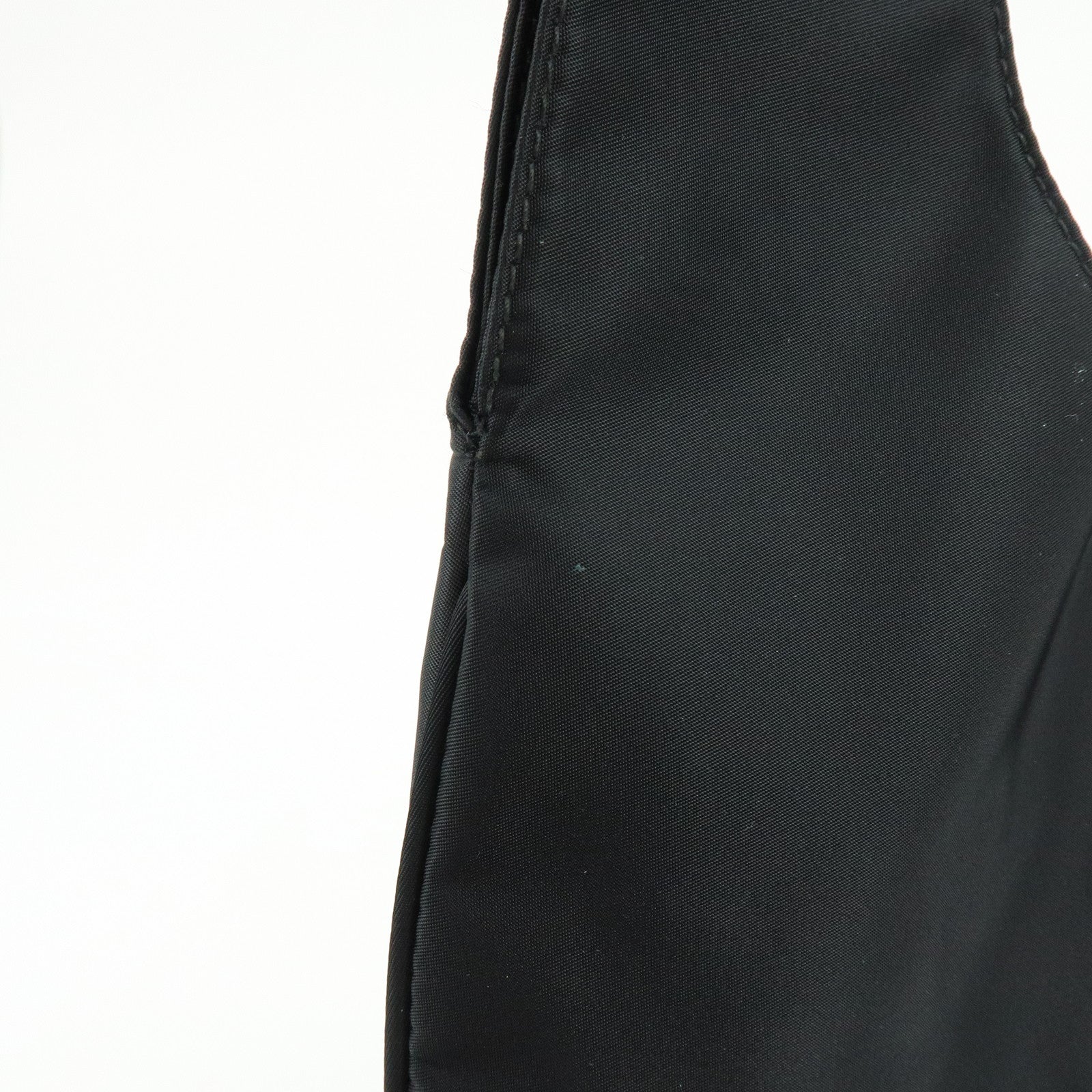 FENDI Logo Nylon Leather Shoulder Bag Tote Bag Black 15062