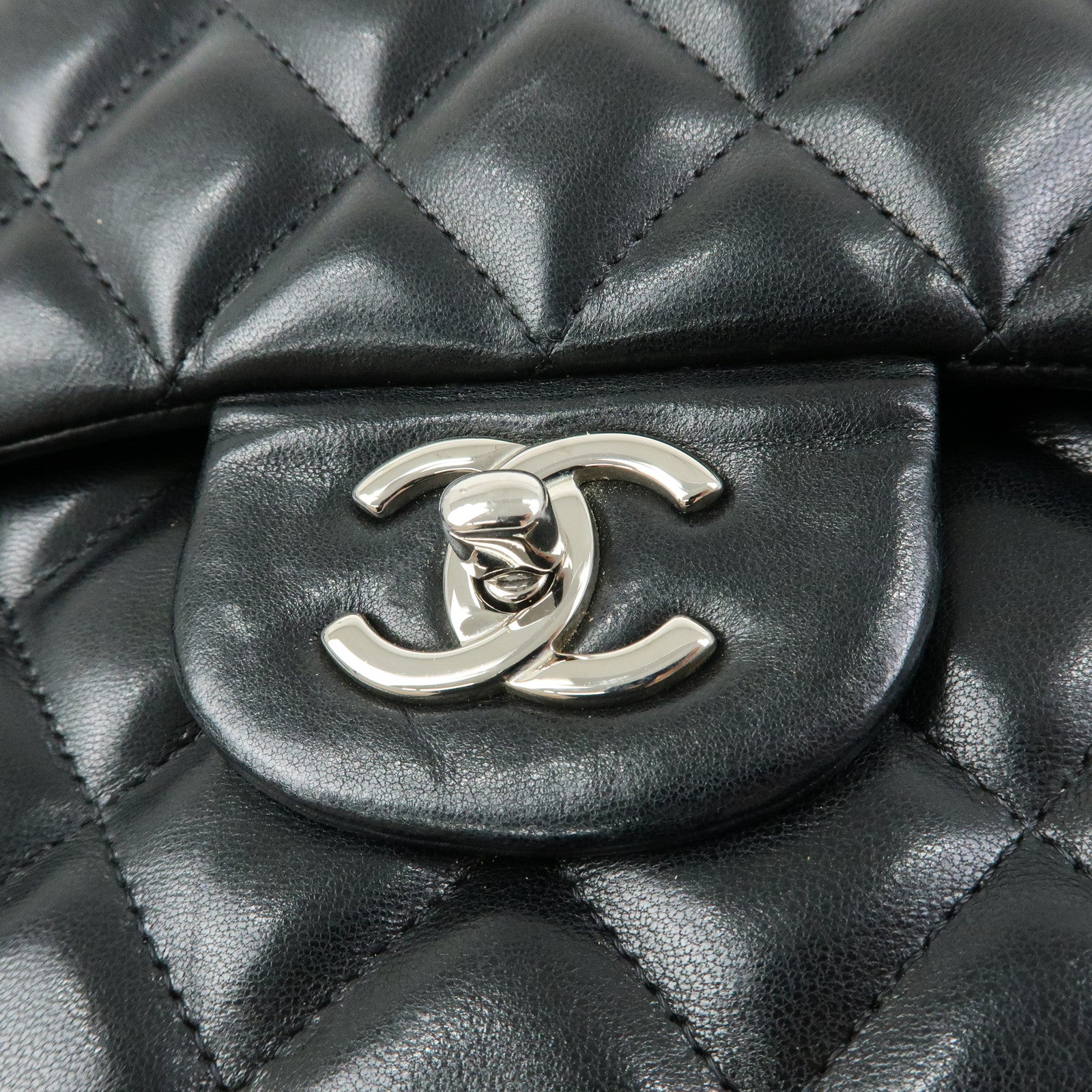 CHANEL Matelasse 30 W Flap Lamb Skin Chain Shoulder Bag A58600