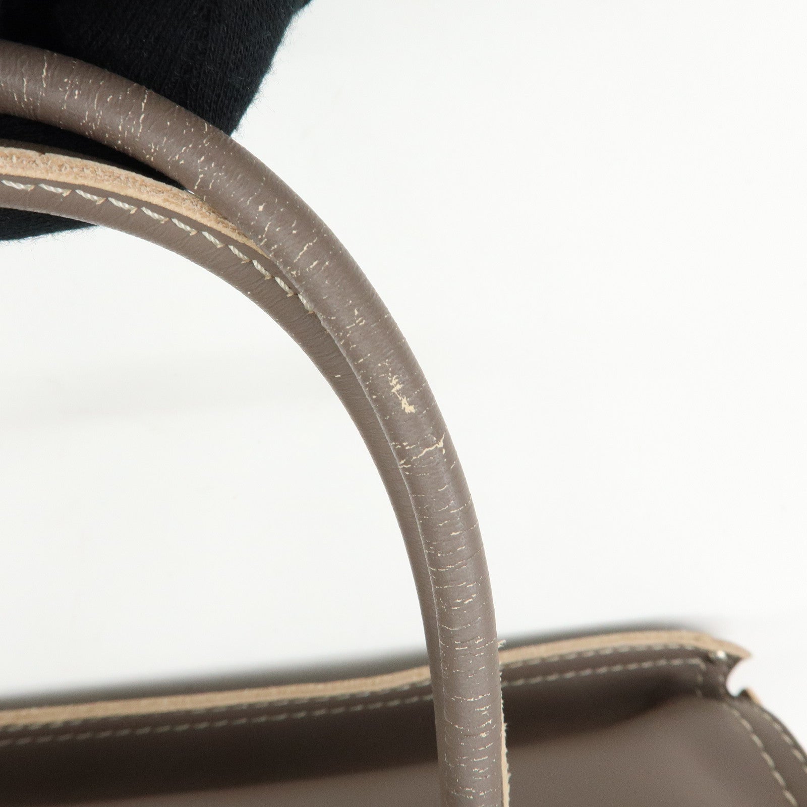 LOEWE Anagram Perforated Shopper Tote Bag Leather Shoulder Bag Brown
