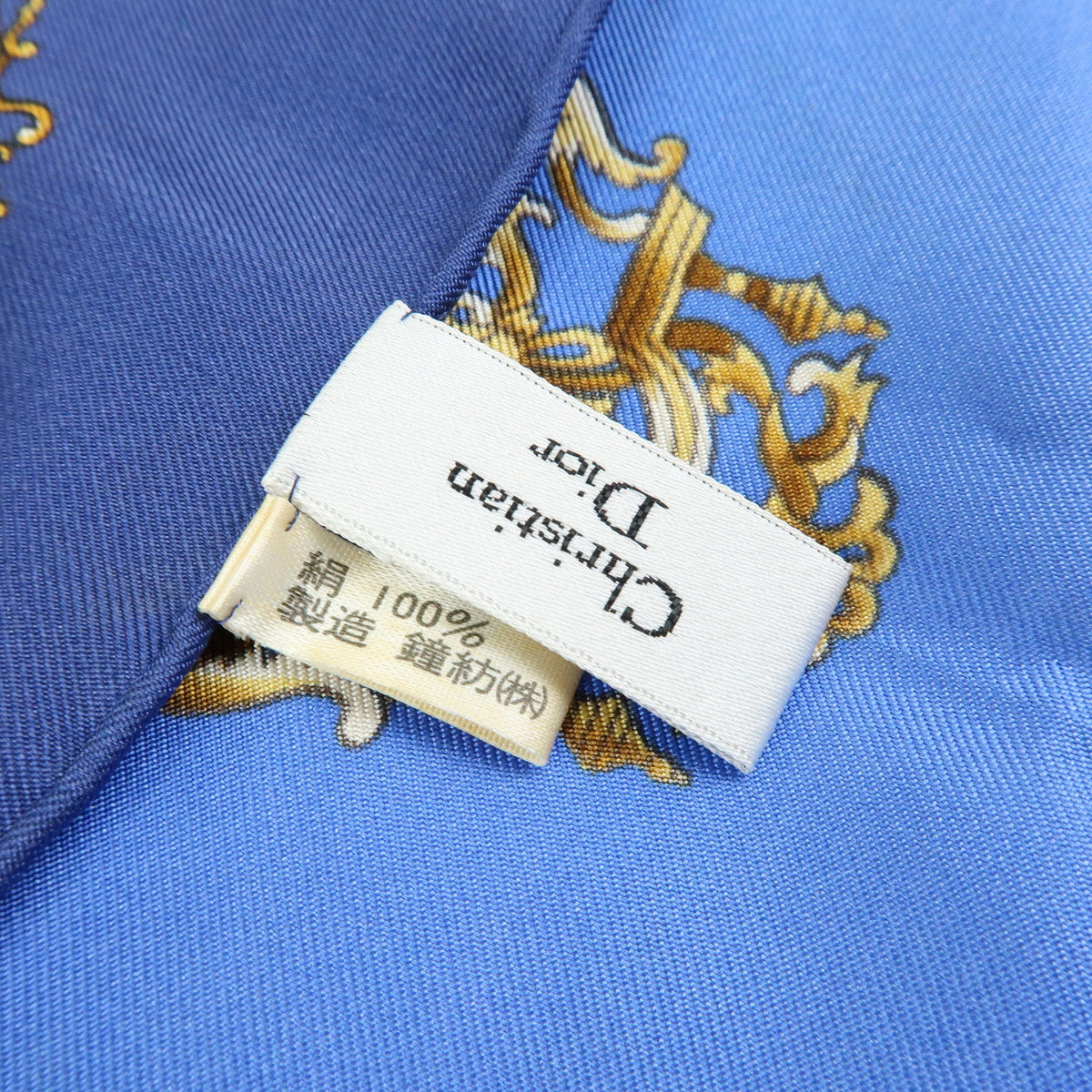 Christian Dior Lot of 2 Silk 100% Scarf Shawl Blue Red