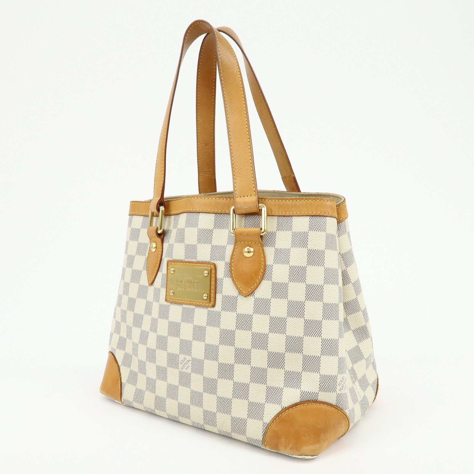 Louis Vuitton Damier Azur Hampstead PM Hand Bag Ivory N51207