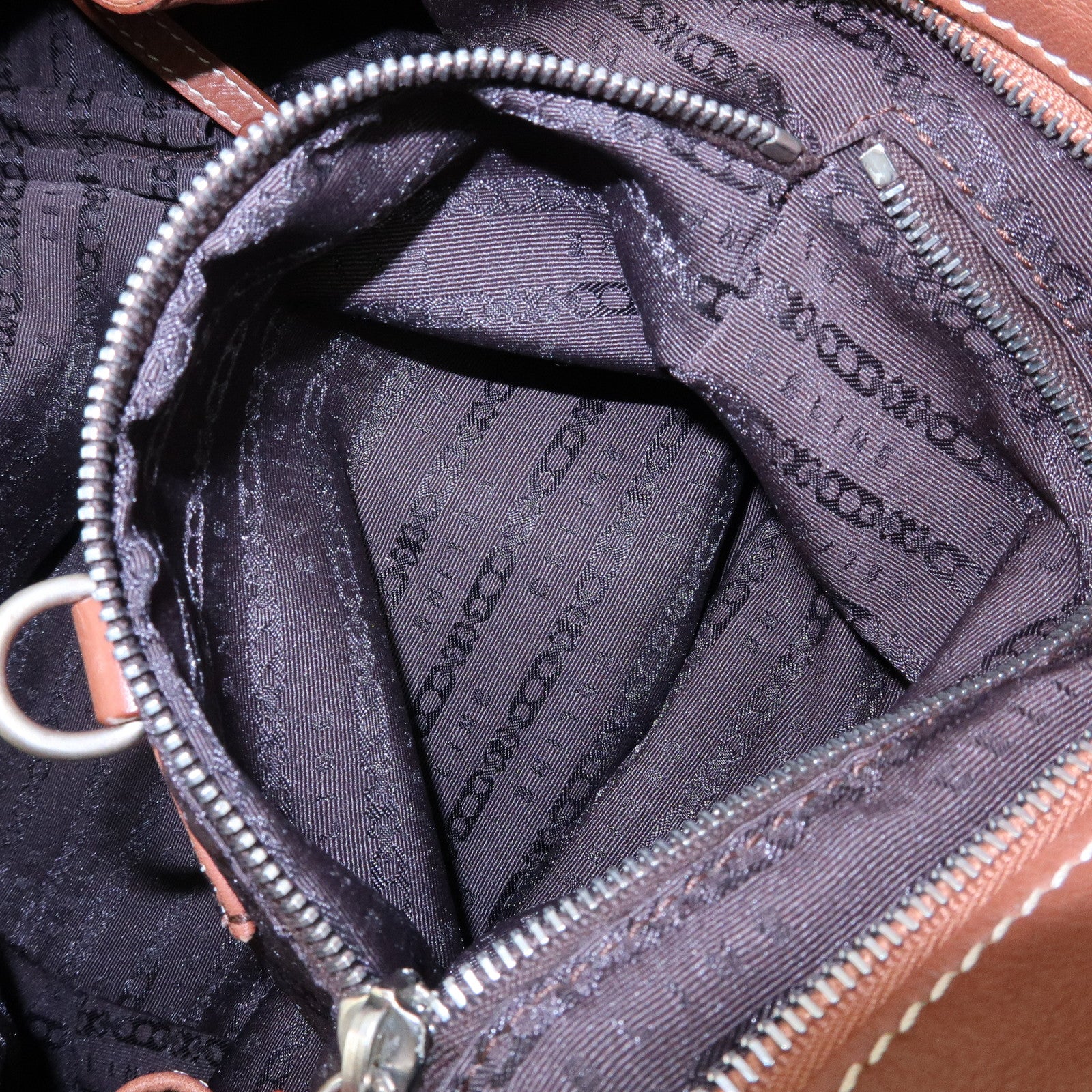 CELINE Bittersweet Leather Shoulder Bag Hand Bag Brown