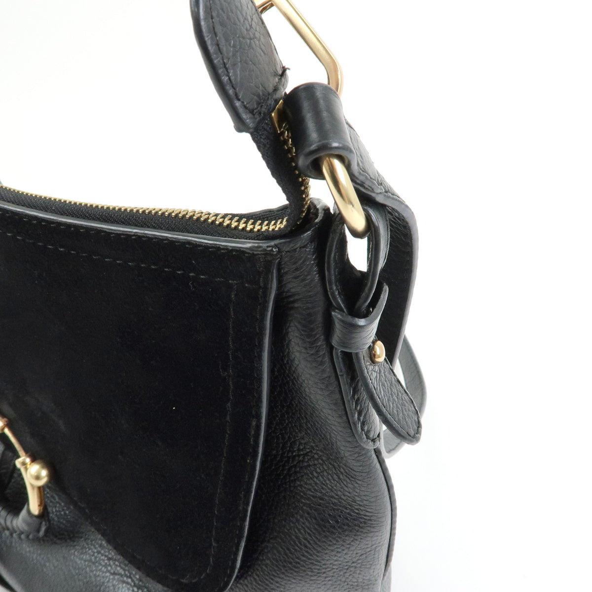 Chloe See By Chloe Joan Suede Leather 2Way Bag Shoulder Bag Black