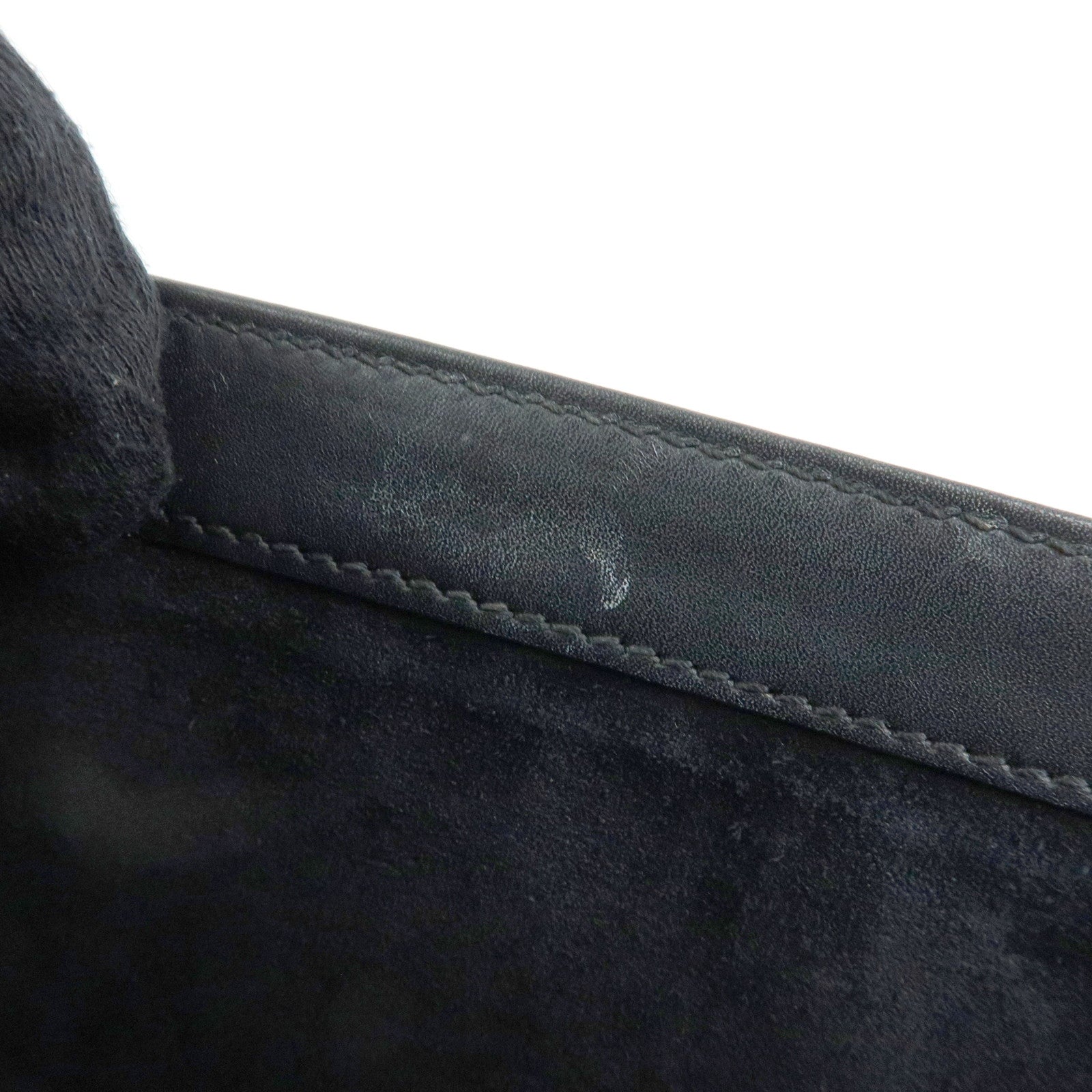SAINT LAURENT PARIS Leather Chain Shoulder Bag Black 474366