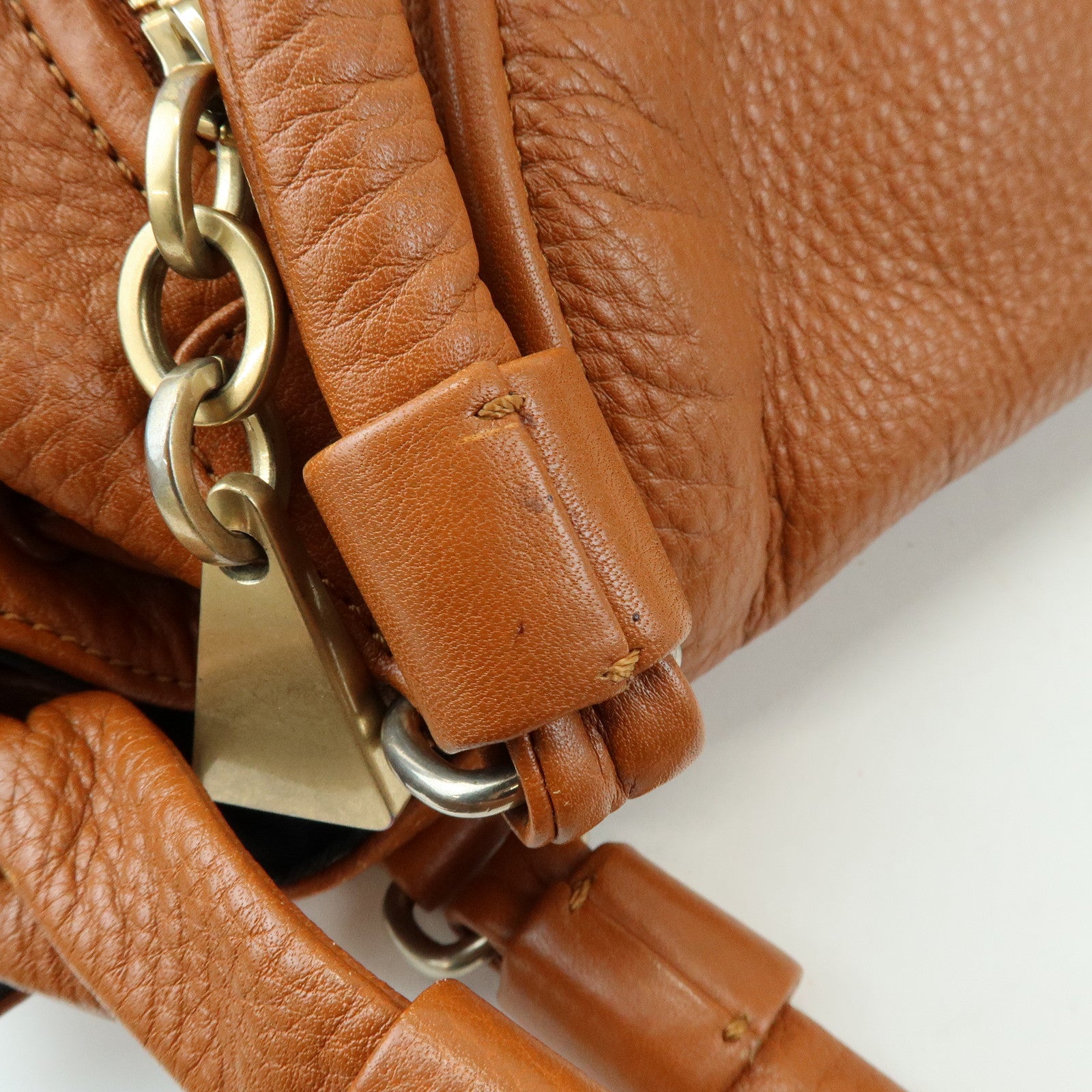 Chloe See by Chloe Cherry Leather 2Way Bag Hand Bag Tassel Brown
