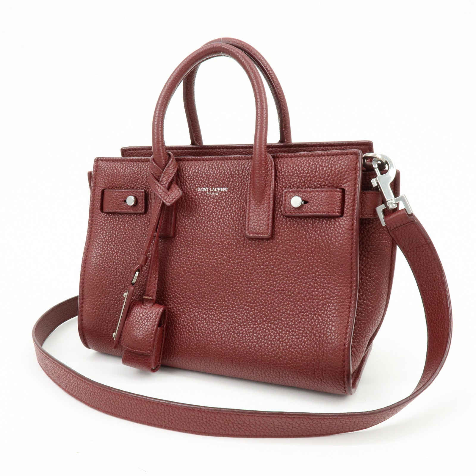 SAINT LAURENT PARIS Calf Leather Sac de Jour 2Way Hand Bag 485019