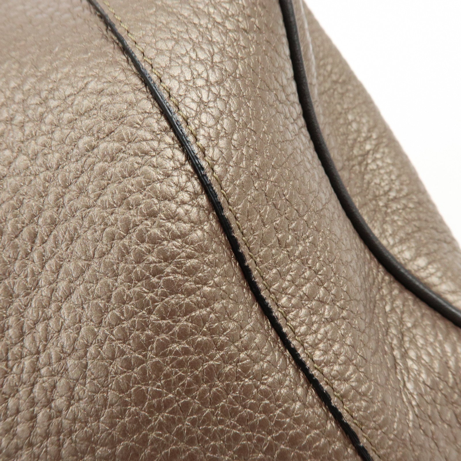 LOEWE Anagram Leather 2Way Bag Hand Bag Boston Bag Bronze