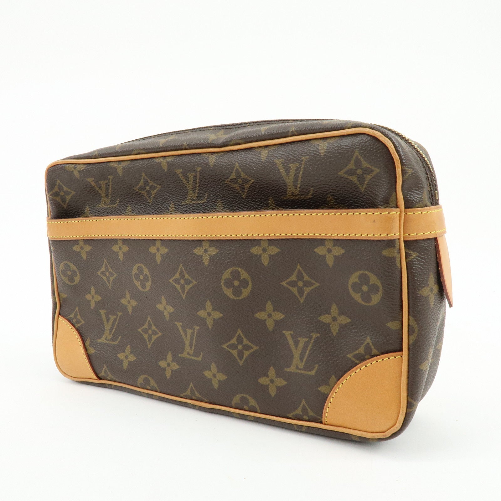 Louis Vuitton Monogram Compiegne 28 Pouch Clutch Bag Brown M51845