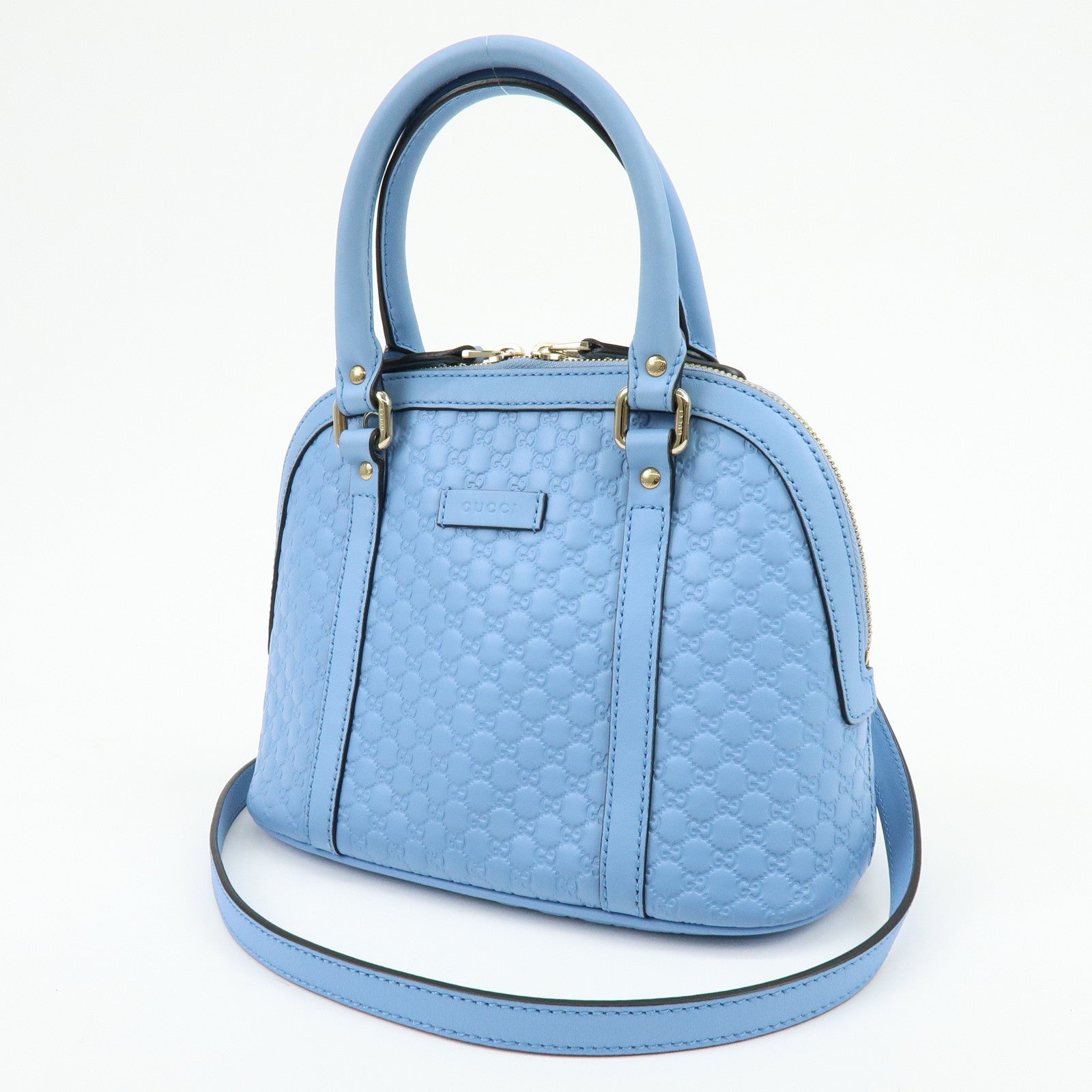 GUCCI Microguccissima Leather 2Way Bag Hand Bag Shoulder Bag 449654