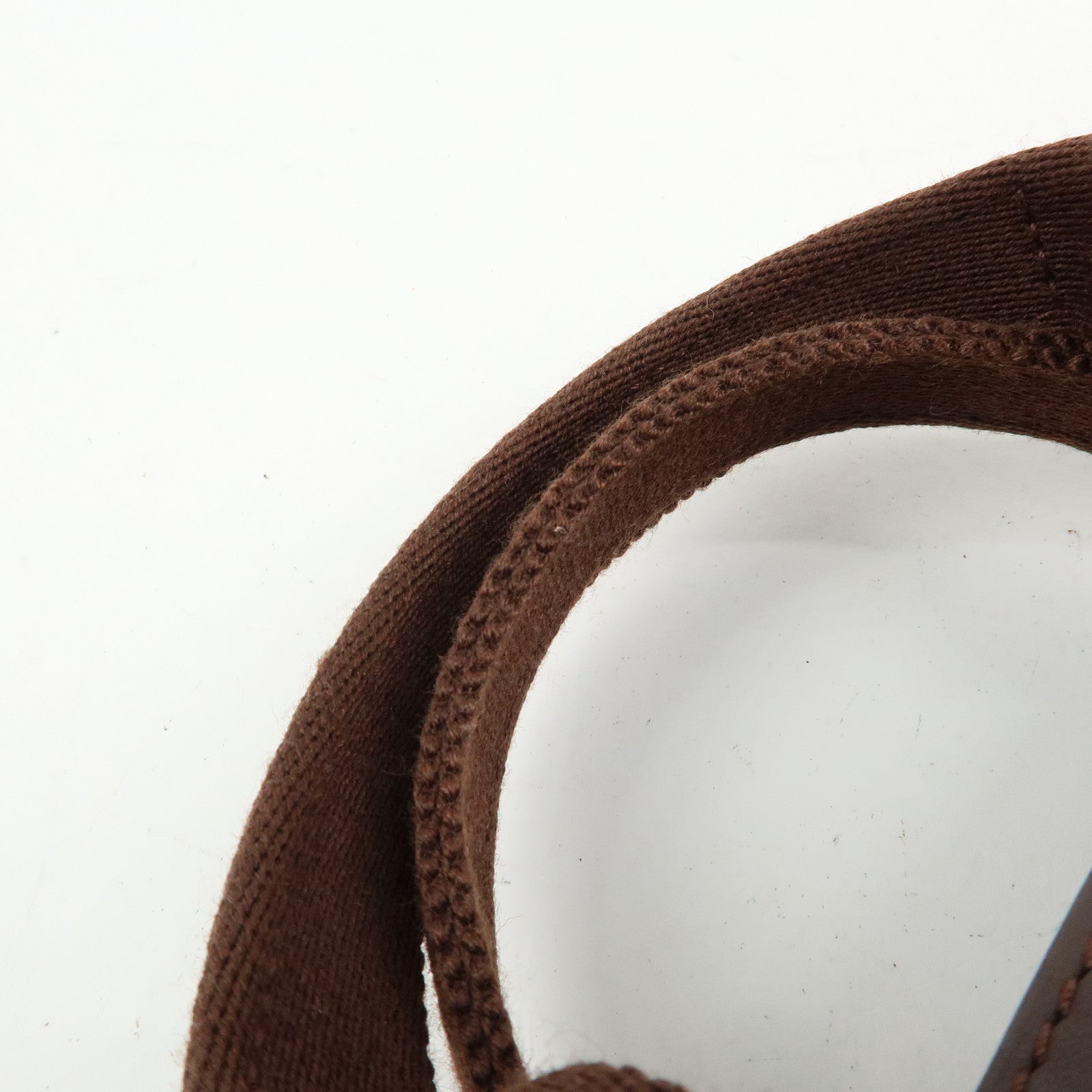 HERMES Toile Chevron Valparaiso Long PM Hand Bag Brown