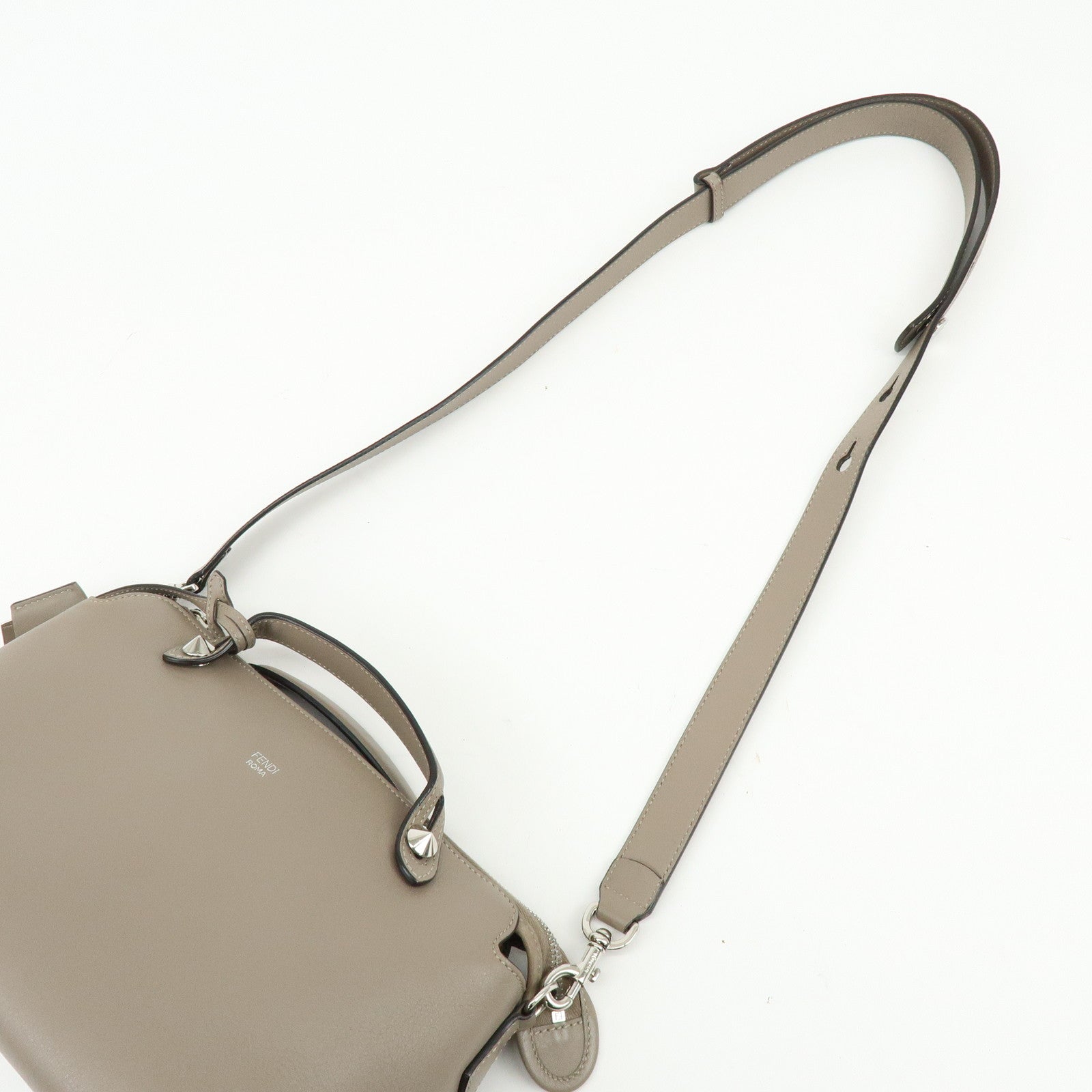 FENDI By The Way Calf Leather 2Way Bag Hand Bag Shoulder Bag 8BL146