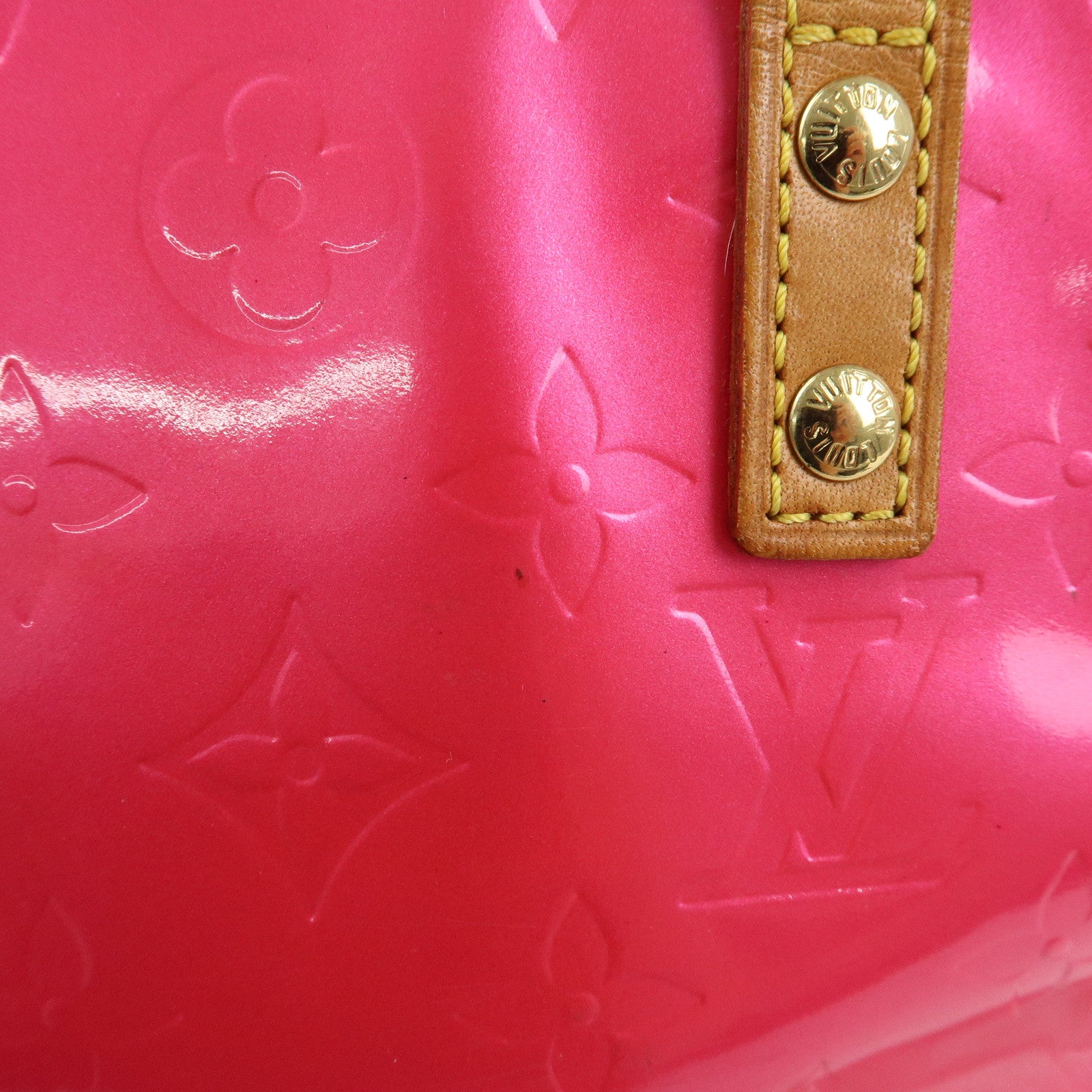 Louis Vuitton Monogram Vernis Lead PM Hand Bag Pink M91221