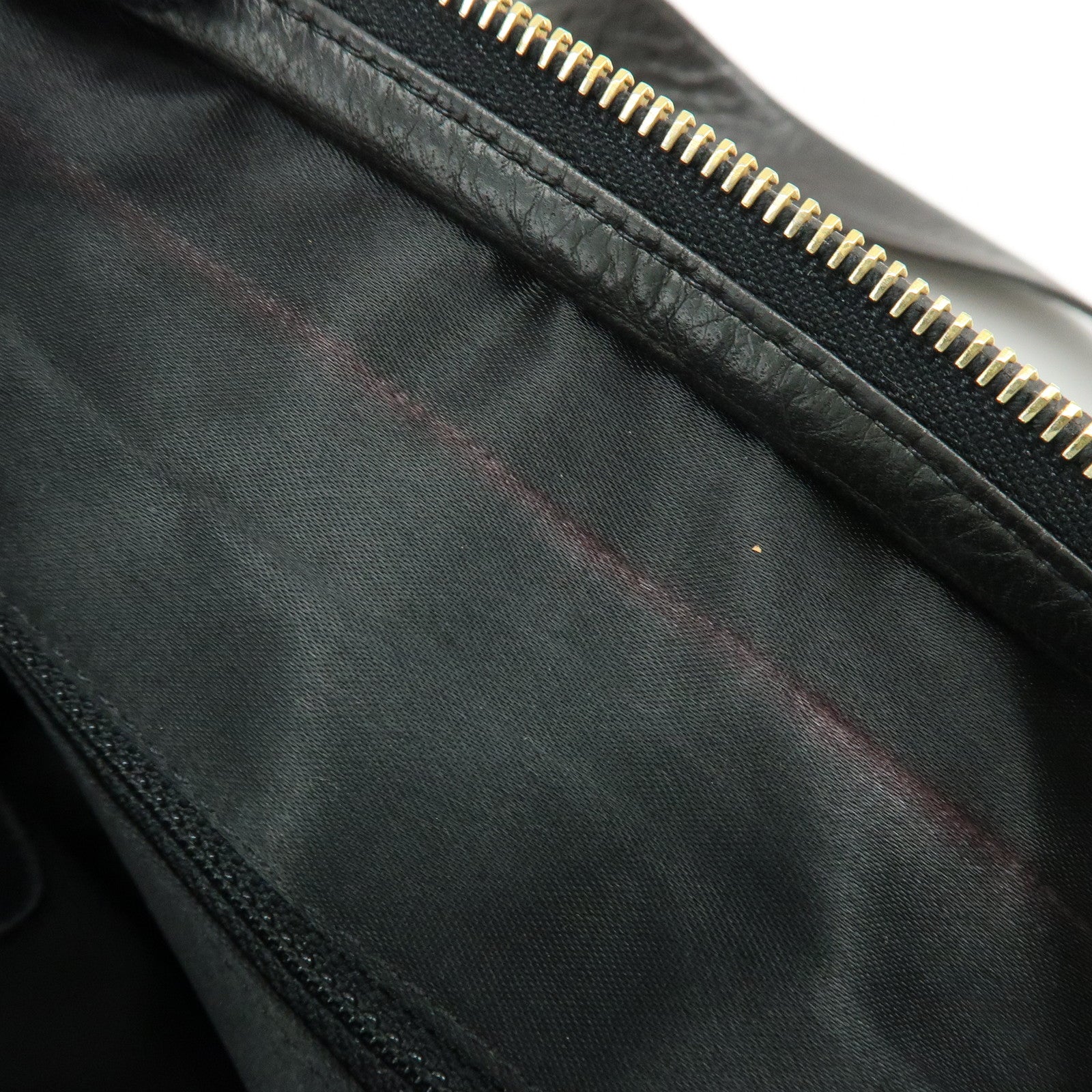 CHANEL COCO Mark Lamb Skin Chain Tote Bag Shoulder Bag  Black
