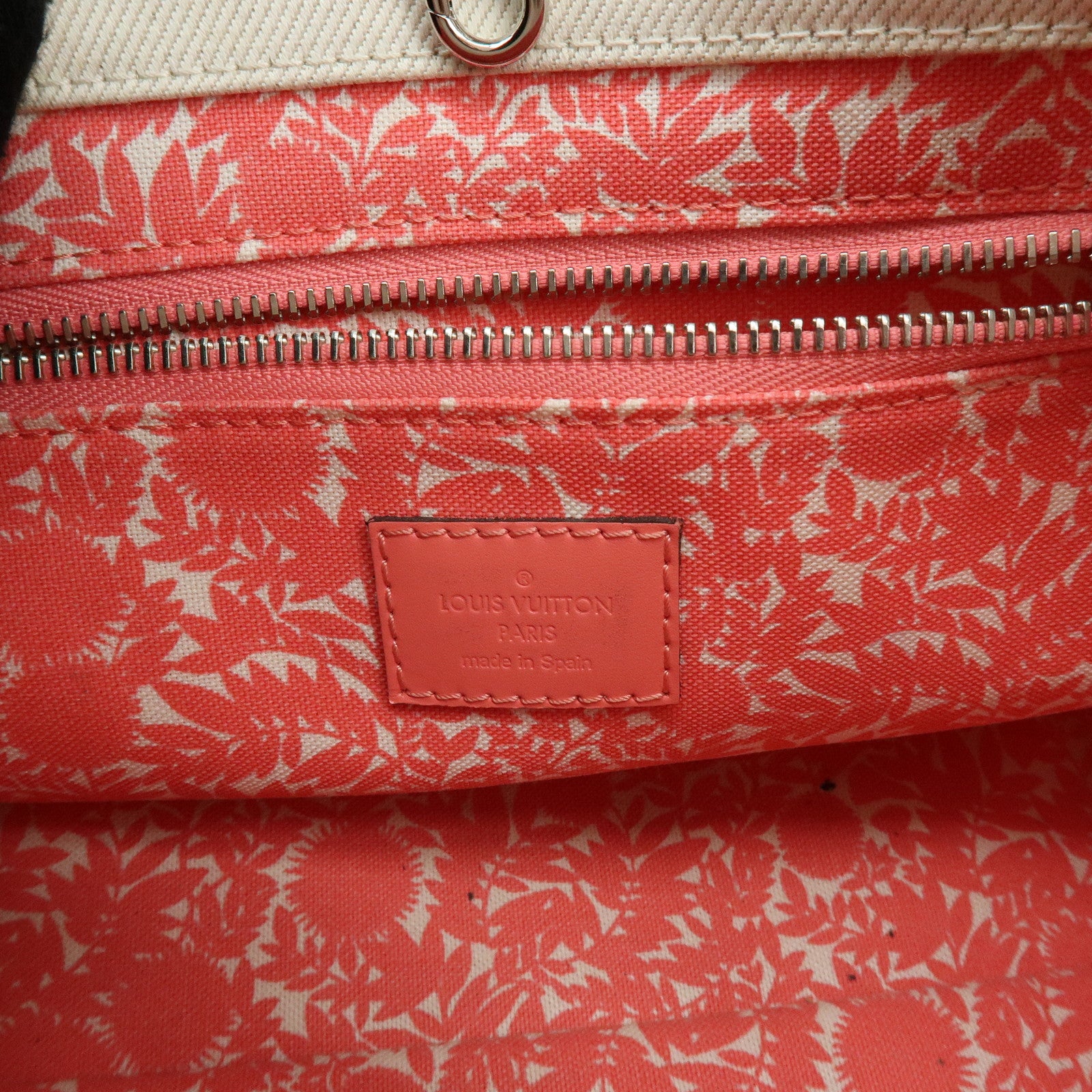 Louis Vuitton Canvas Leather Cabas PM Hand Bag Corail M94505