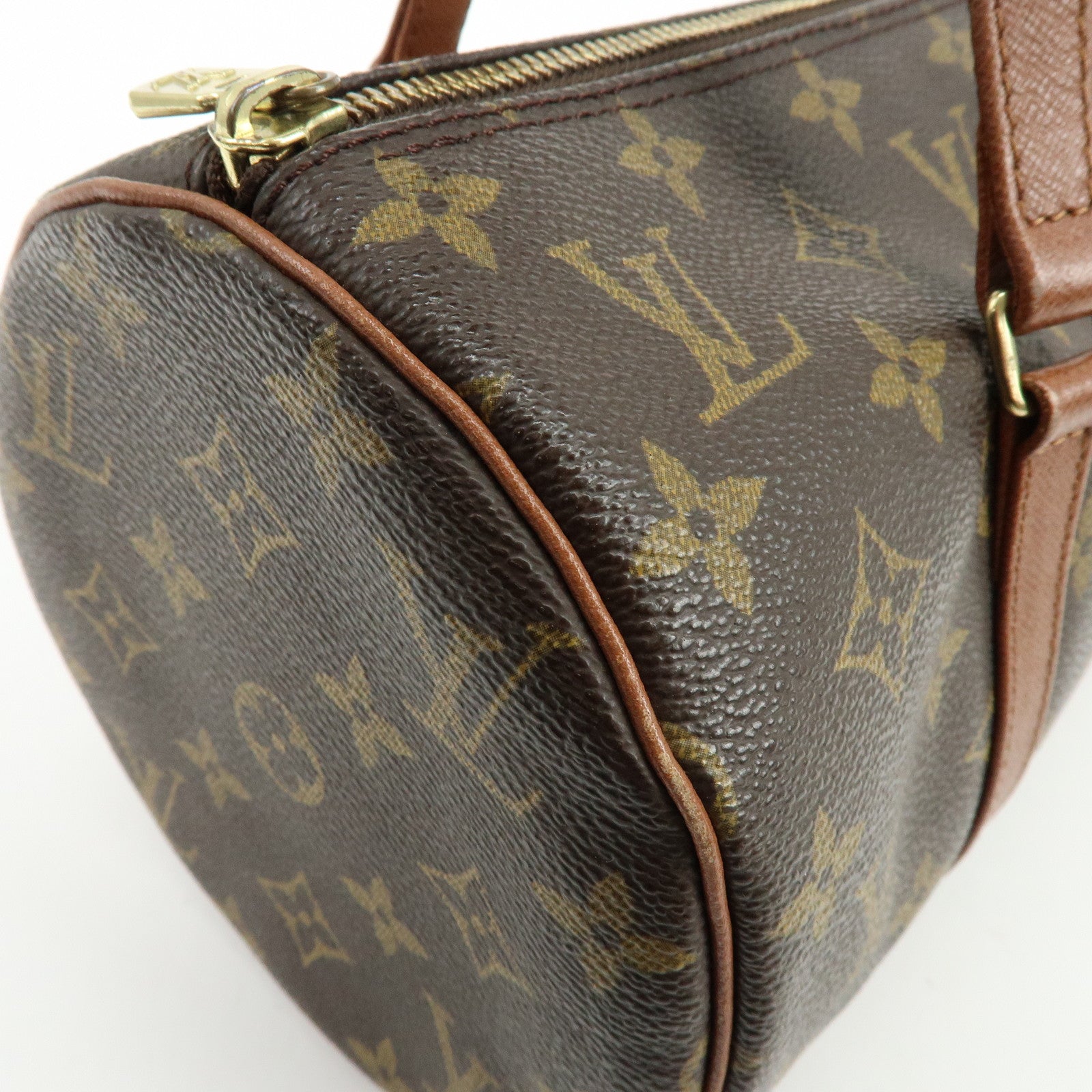 Louis Vuitton Monogram Papillon 30 Hand Bag Old Style Brown M51365