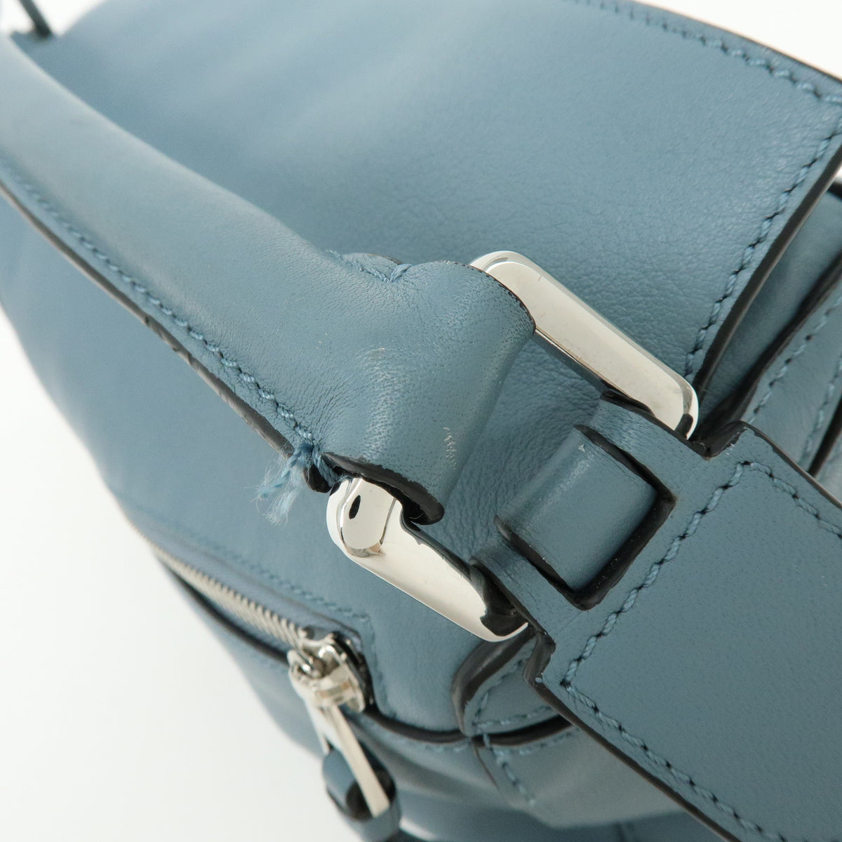 LOEWE Anagram Puzzle Bag Leather 2Way Bag Hand Shoulder Bag Light Blue